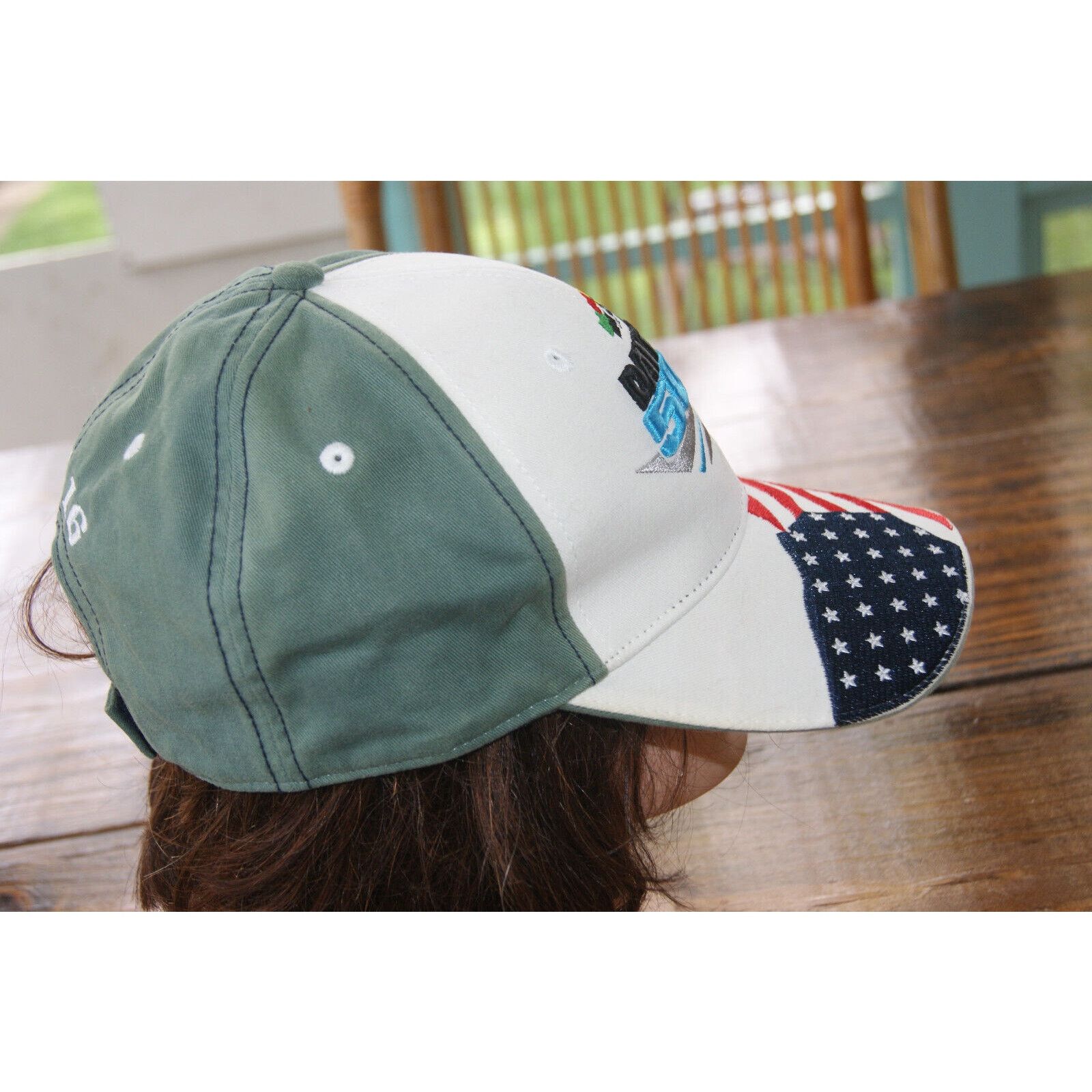 NASCAR Daytona 500 2016 USA Flag All Over Bill Print NASCAR Hat Cap Size ONE SIZE - 5 Thumbnail