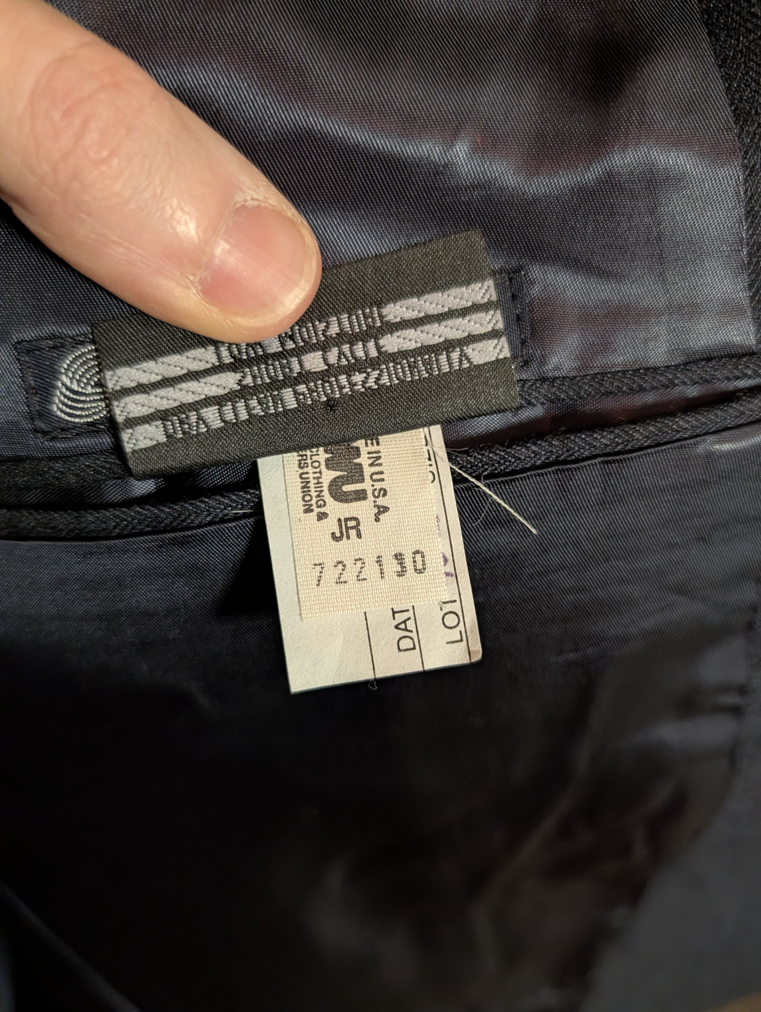 Burberry Charcoal herringbone striped pure wool tailored jacket MiUSA Size 46L - 10 Thumbnail