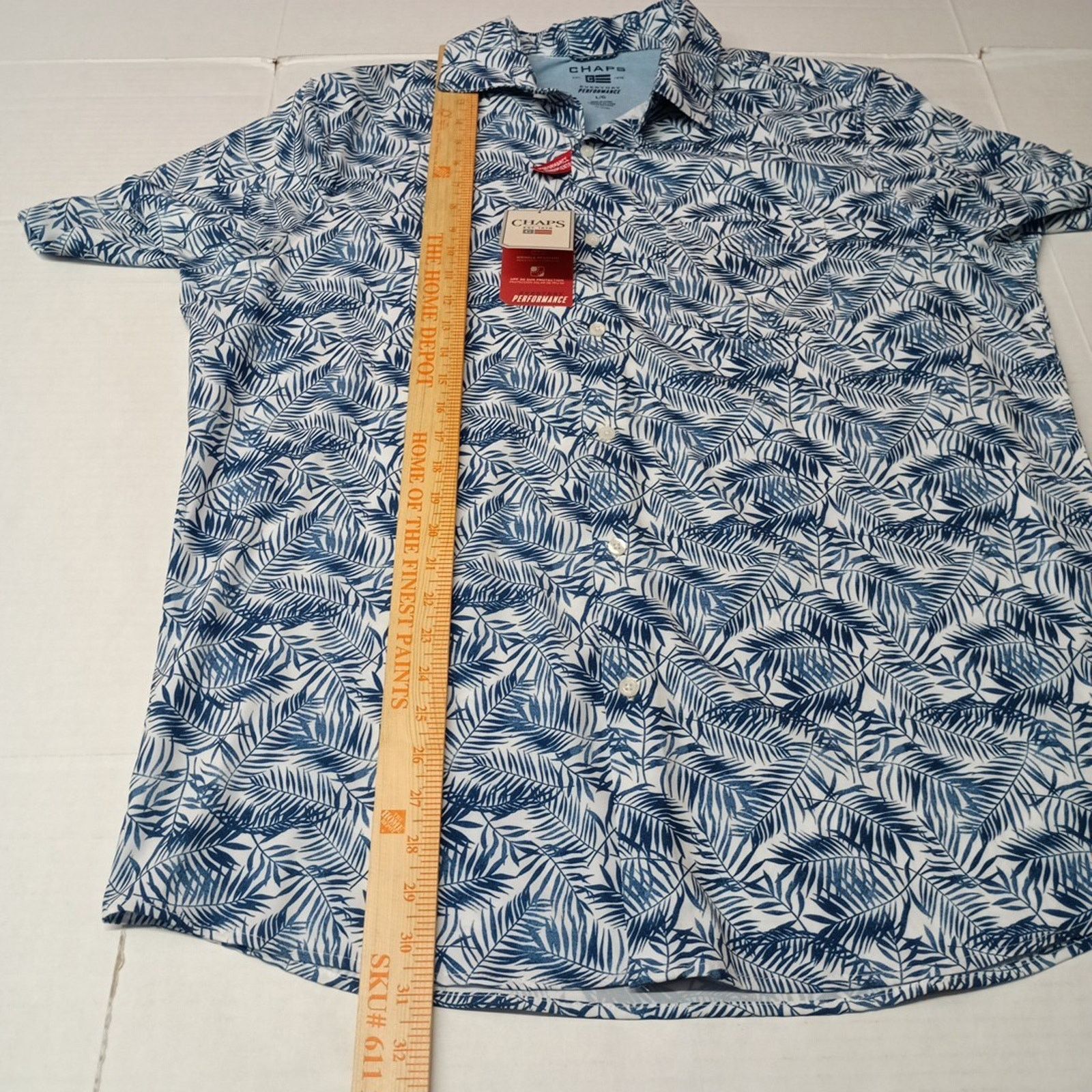 Chaps Chaps Everyday Performance Woven Shirt Men's Size L Blue Size US L / EU 52-54 / 3 - 6 Thumbnail