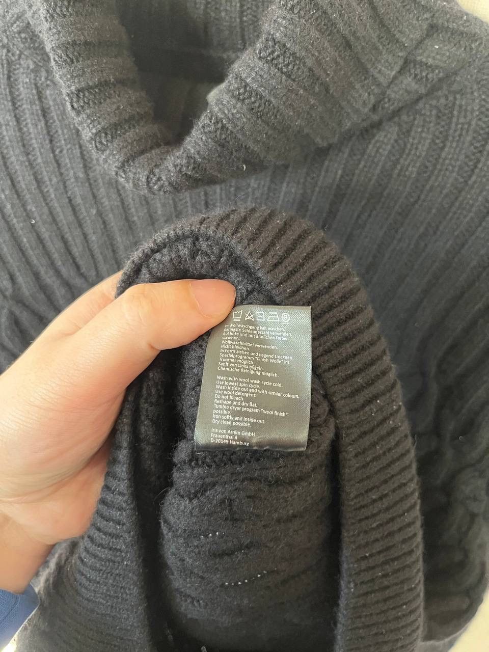 Iris von Arnim Iris von Arnim Cashmere Black Ribbed Turtleneck Sweater Size S / US 4 / IT 40 - 7 Thumbnail