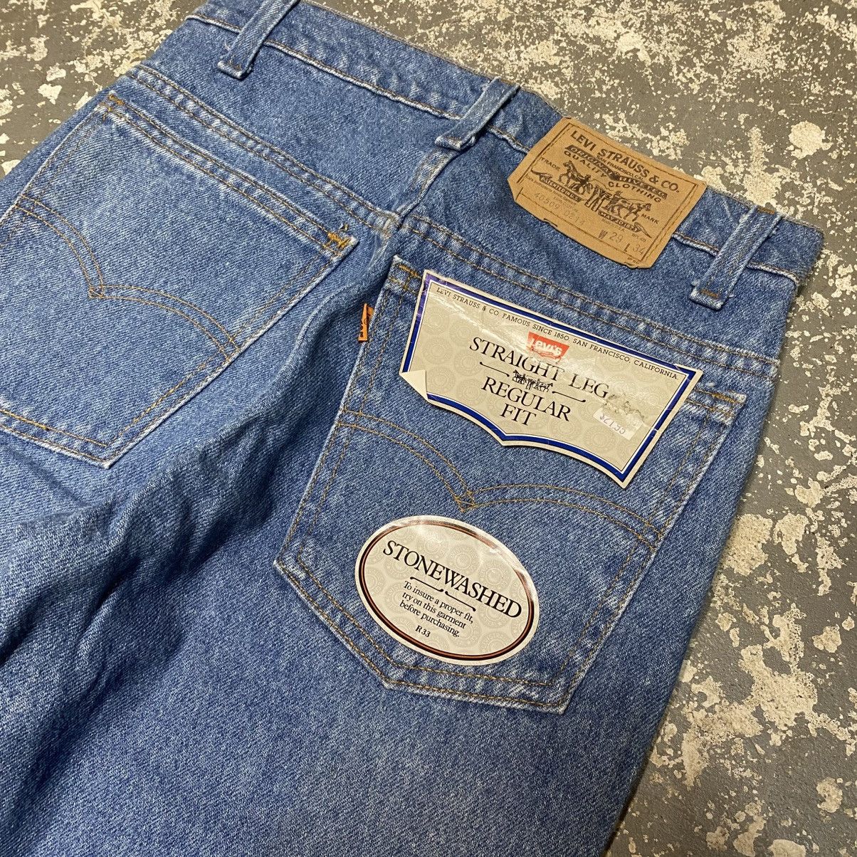 Levi's × Vintage Vintage Levi’s 509 Orange Tab Straight Leg Jeans USA NWT 80s Size US 28 / EU 44 - 12 Thumbnail