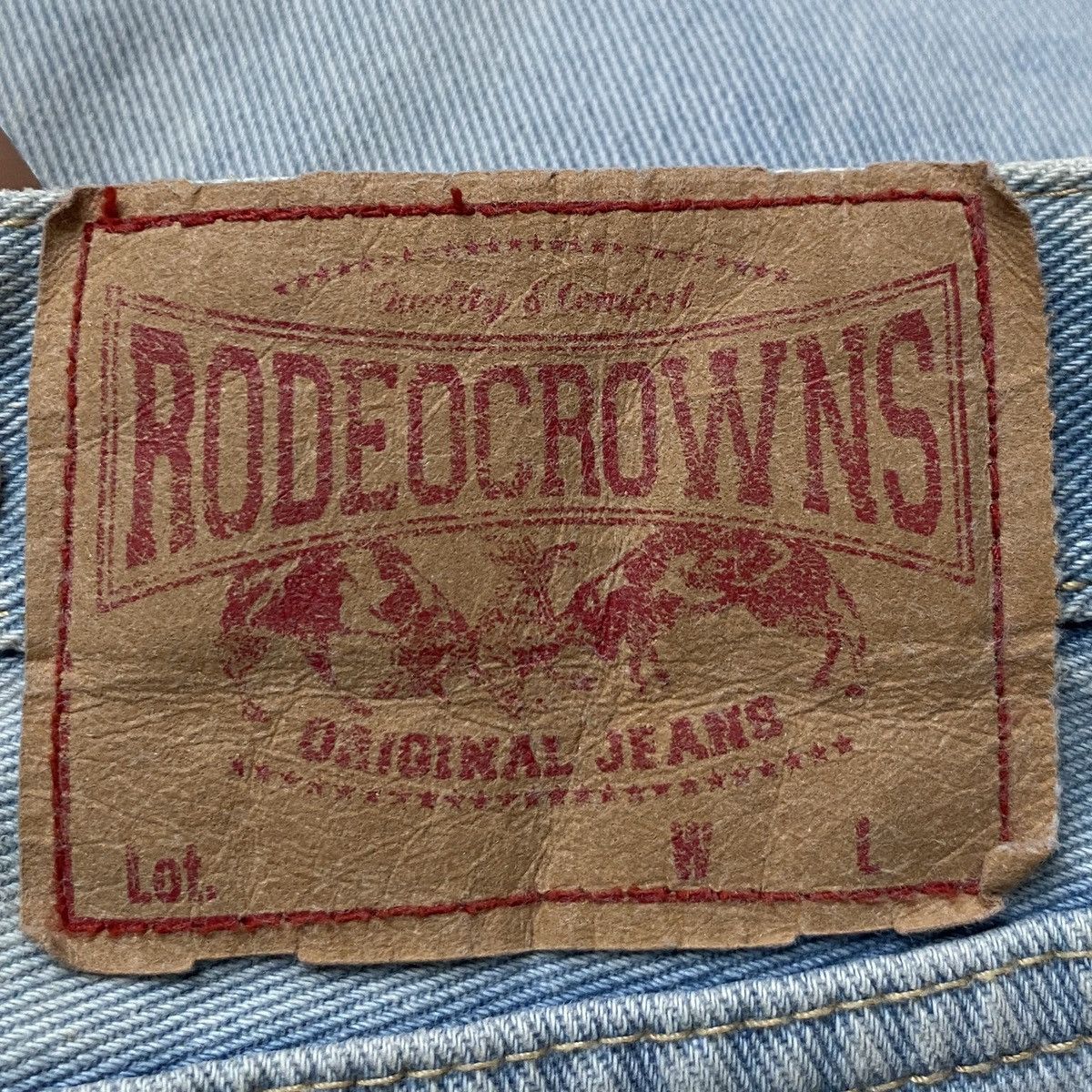 Japanese Brand × Vintage Vintage Japanese Brand Rodeo Crowns Baggy Jeans 2000s Size US 35 - 9 Thumbnail