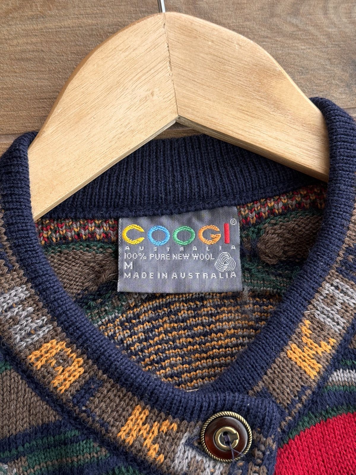 Coogi × Vintage VTG Coogi Pure New Wool Luxury 90’s Walkabout Koala Cardigan Size S / US 4 / IT 40 - 19 Thumbnail