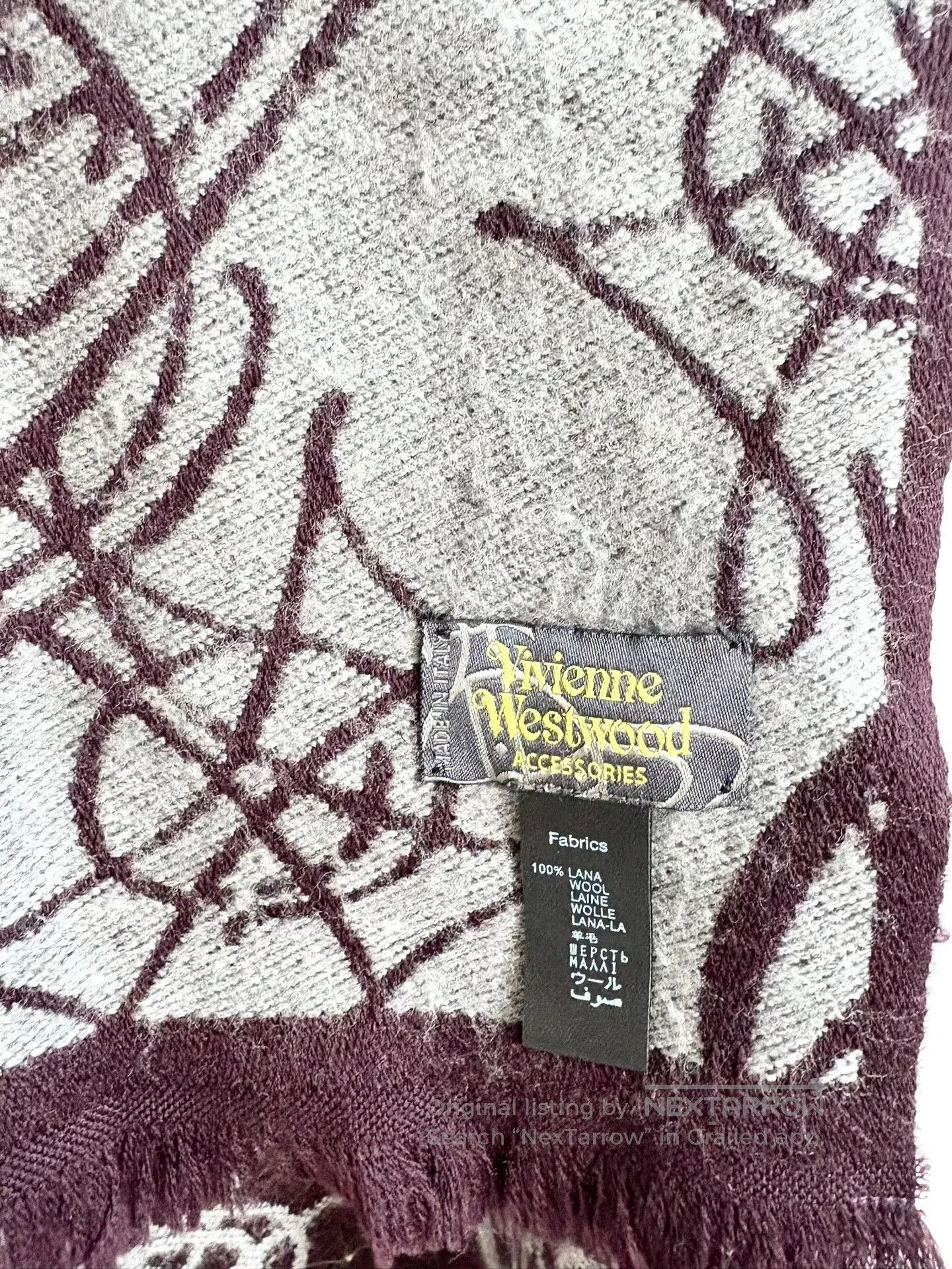 Vivienne Westwood Vivienne Westwood Gray Saturn Scarf. Size ONE SIZE - 5 Thumbnail