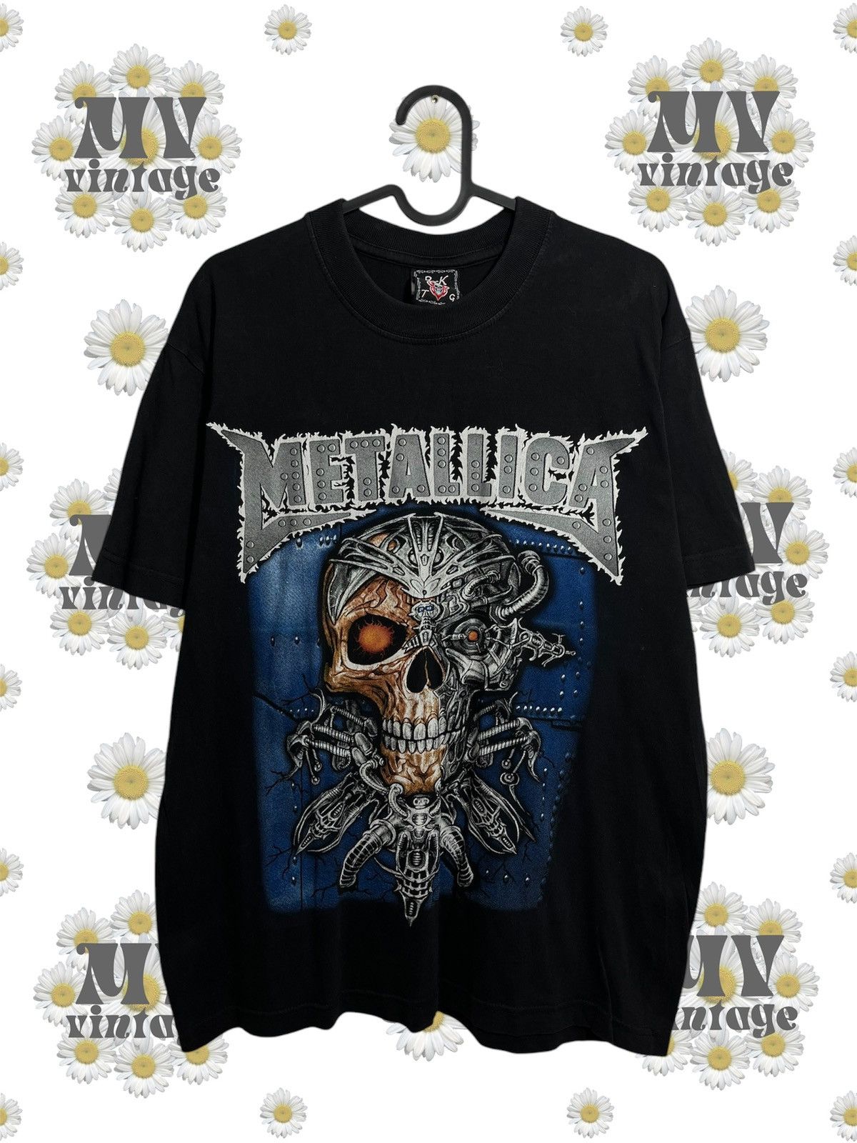 Band Tees × Metallica × Vintage Metallica 00s Skull Print Metal Rock Music Band Tshirt Size US M / EU 48-50 / 2 - 1 Thumbnail
