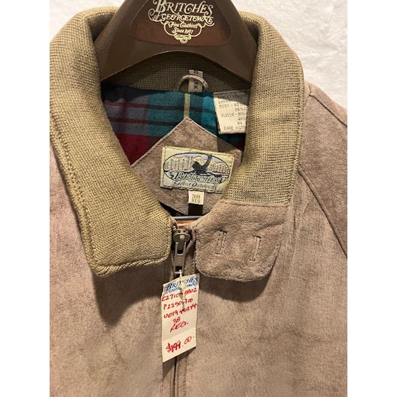 Britches VTG 90s NWT Britches Georgetown Jacket Mens Tan Suede 38 Reg Size US S / EU 44-46 / 1 - 4 Thumbnail
