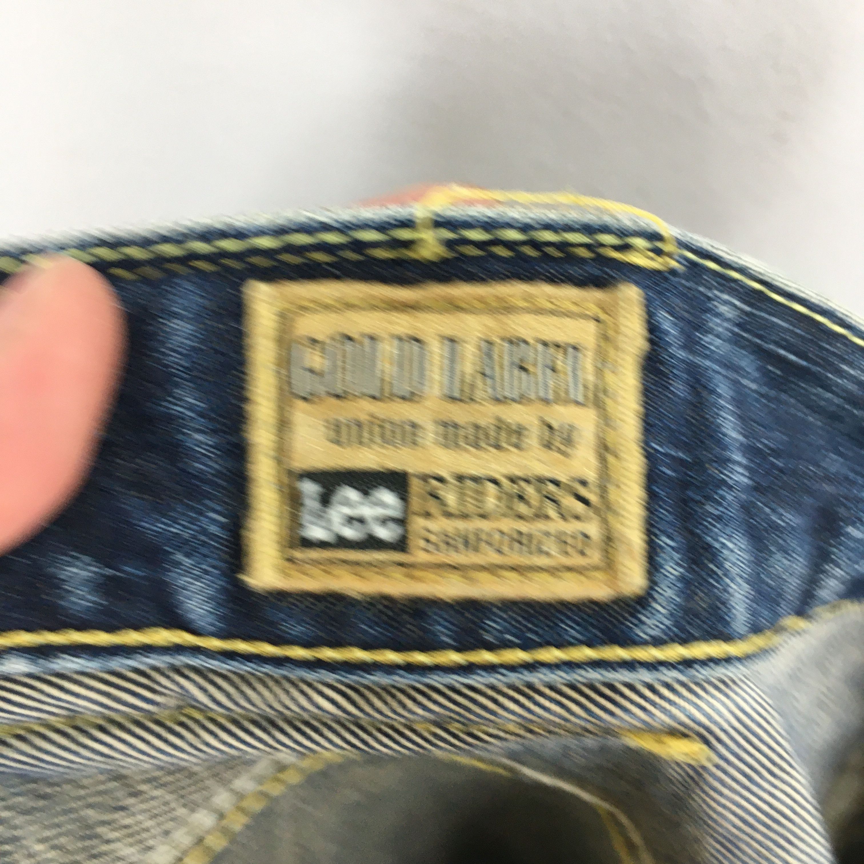 Lee Size 34x33 Vintage 90s Lee Riders Blue Stonewash Jeans S190 Size US 34 / EU 50 - 15 Thumbnail