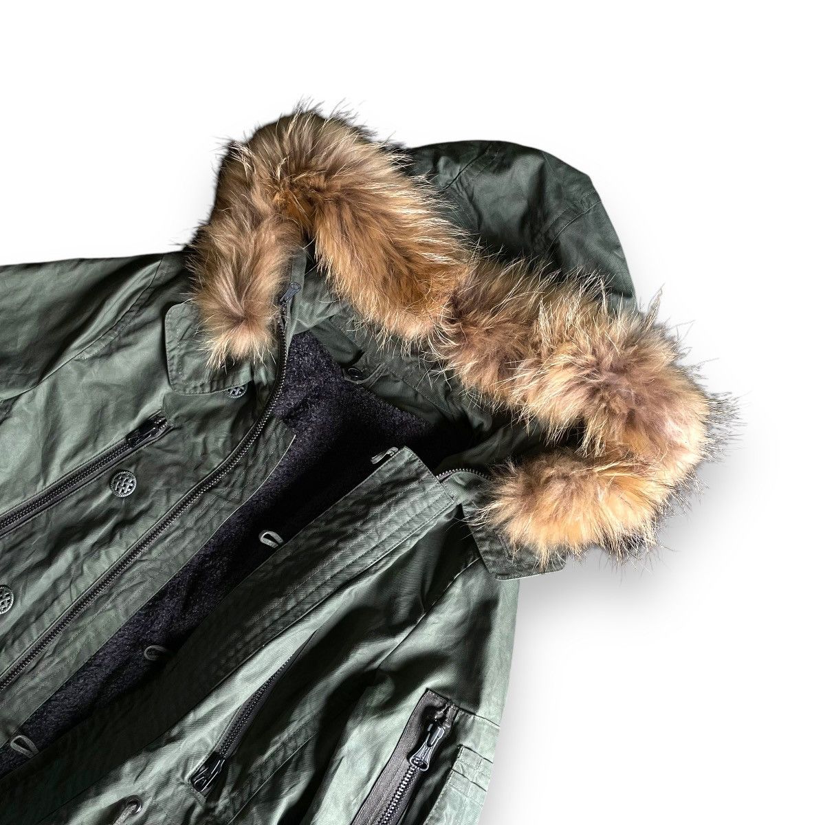 Genetic Manipulation Shinichiro Kuriya 🇯🇵 SHINICHIRO KARIYA WAXED FUR RACOON HOODIE PARKA JACKET Size US M / EU 48-50 / 2 - 4 Thumbnail
