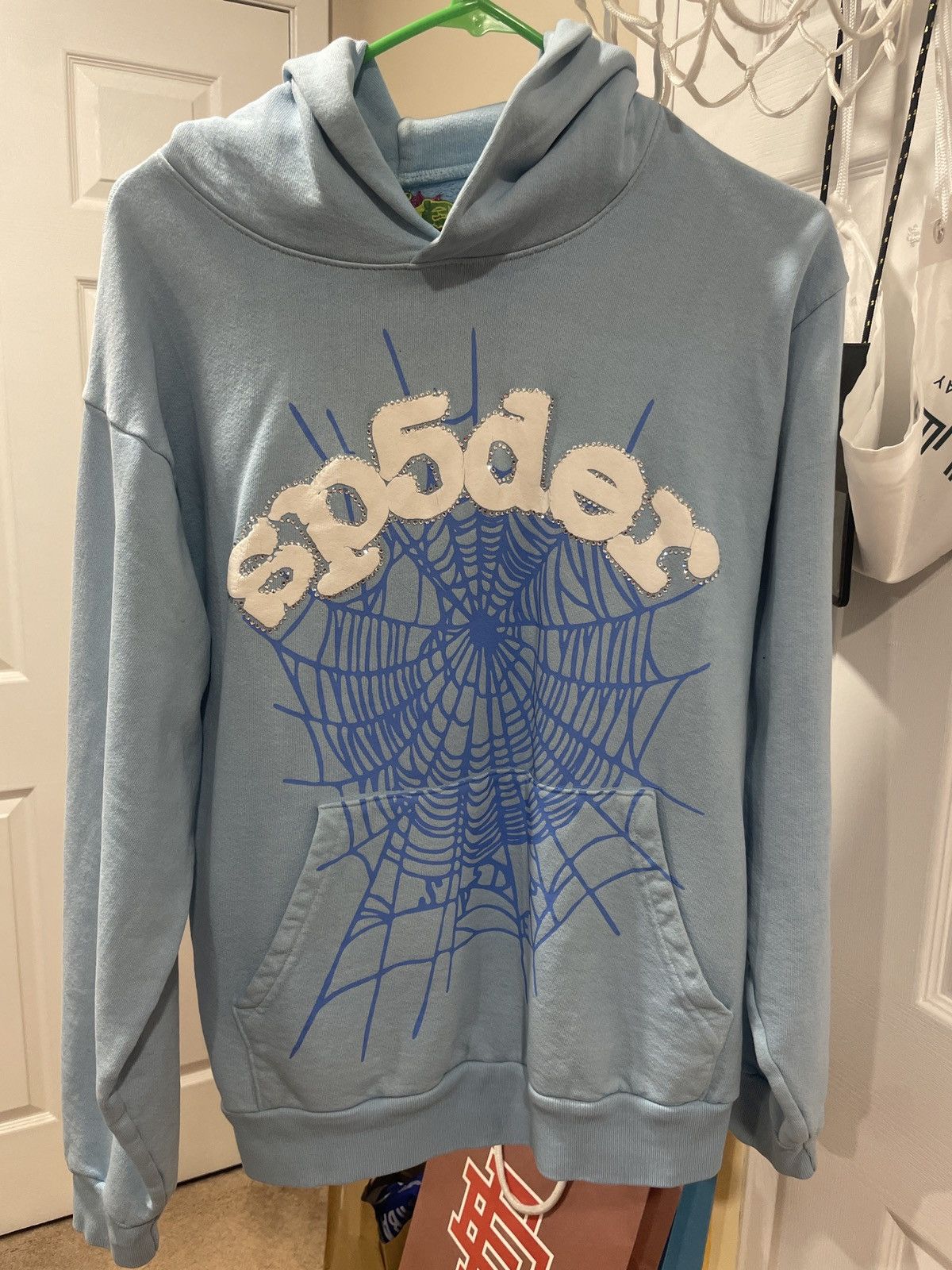Spider × Streetwear Sky Blue Sp5der Hoodie Size Small | Grailed Spider × Streetwear Sky Blue Sp5der Hoodie Size Small | Grailed