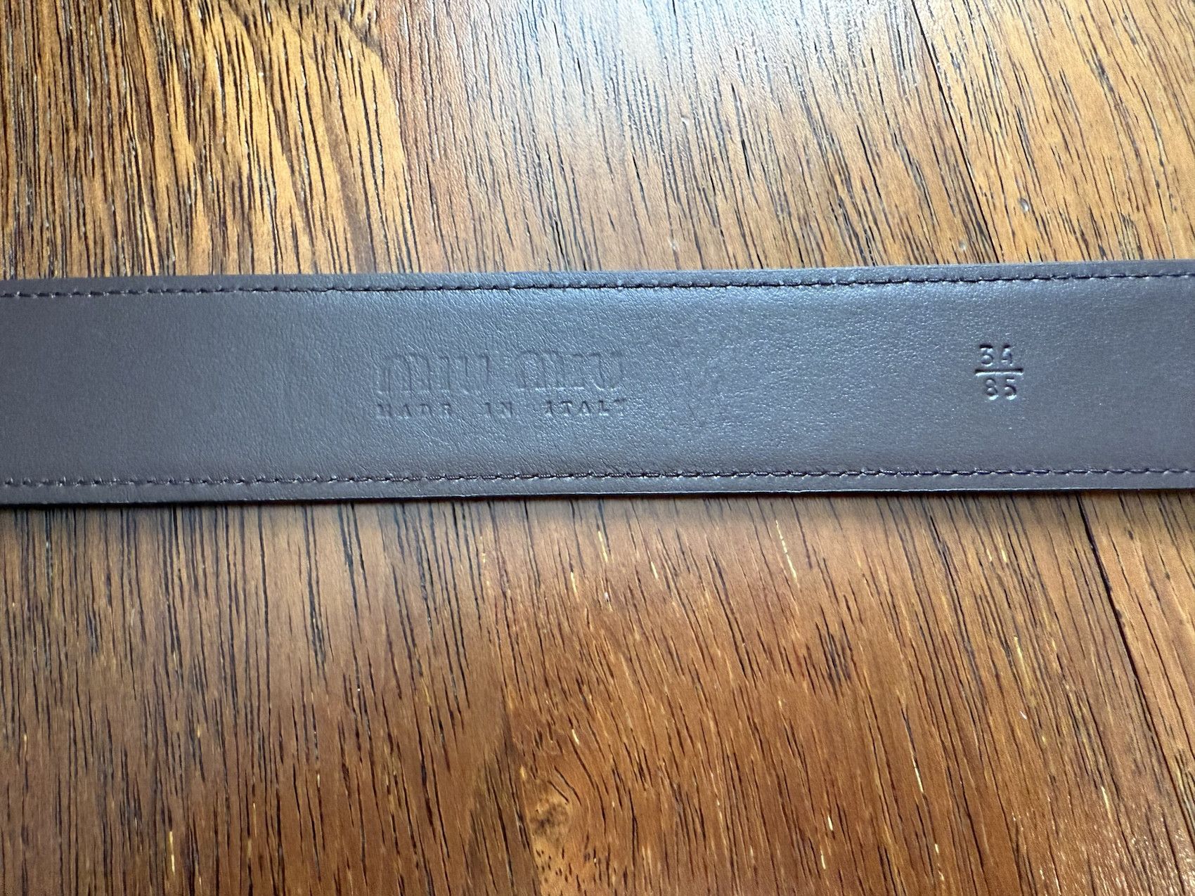 Miu Miu SS'24 Belt Solid Buckle Size 32 - 4 Thumbnail