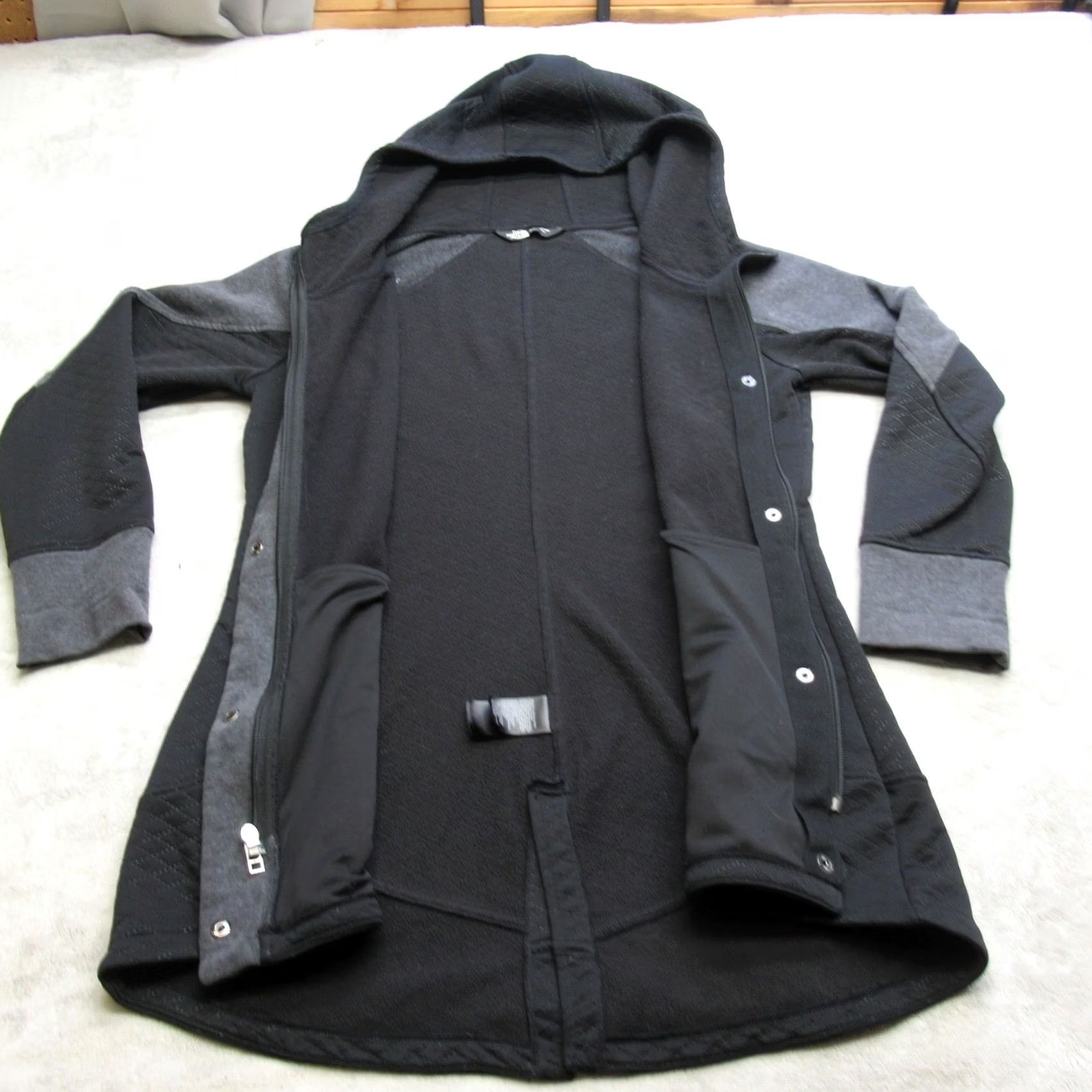 The North Face The North Face Jacket Womens Large Black Fleece Quilted Lined Hooded Full Zip Size L / US 10 / IT 46 - 3 Thumbnail