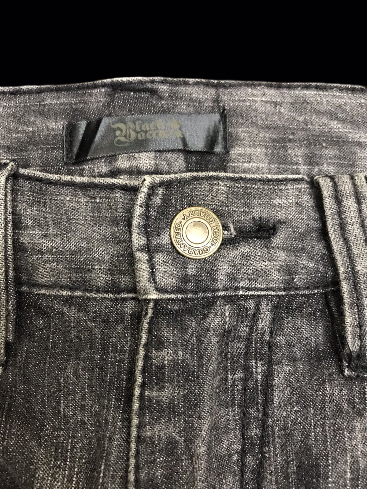 Seditionaries 💥FLARE💥Black Baccara Sick Fade Flare Distressed Denim F390 Size US 31 - 4 Thumbnail