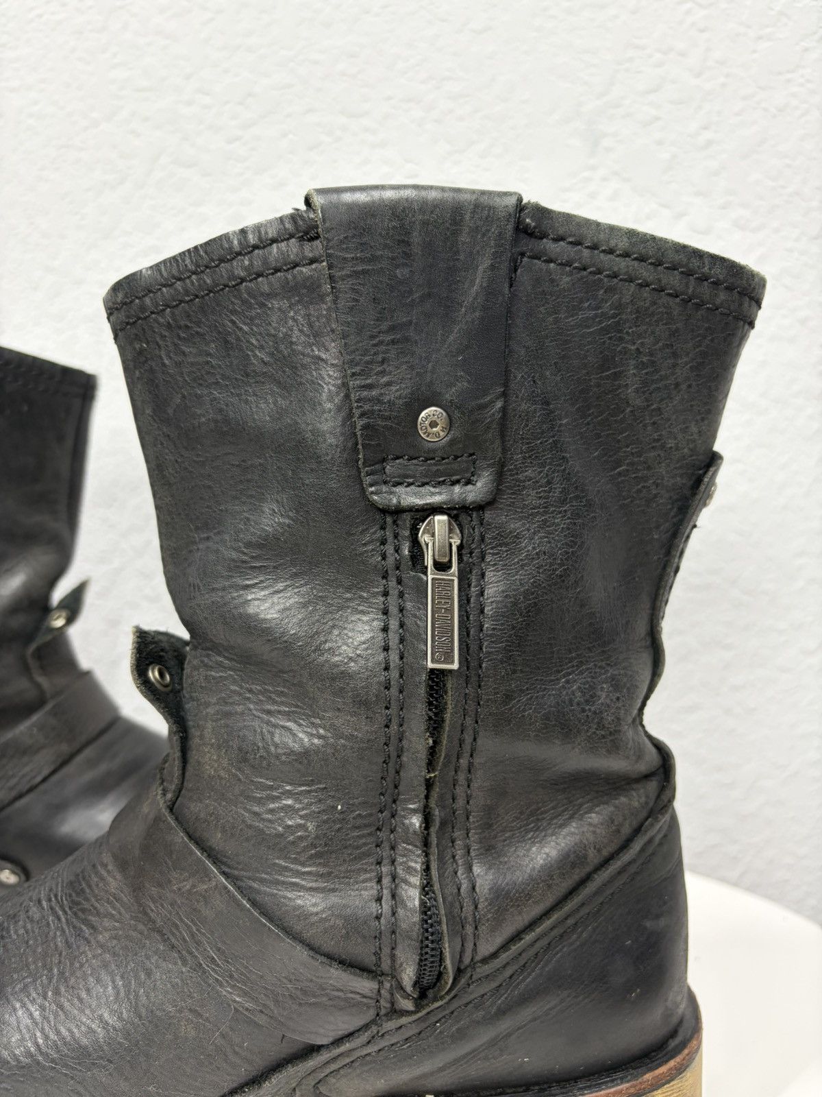 If Six Was Nine Vintage Harley Davidson Guidi Style High Leather Biker Boots Size US 11 / EU 44 - 10 Thumbnail