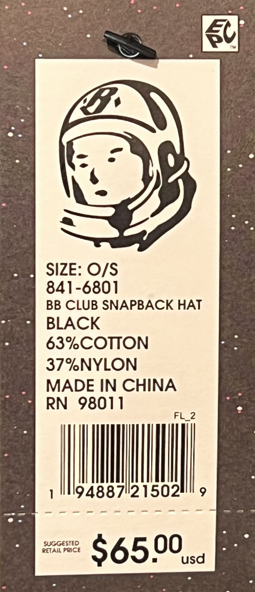 Billionaire Boys Club Billionaire Boys Club "Club" Snapback Hat Size ONE SIZE - 4 Thumbnail