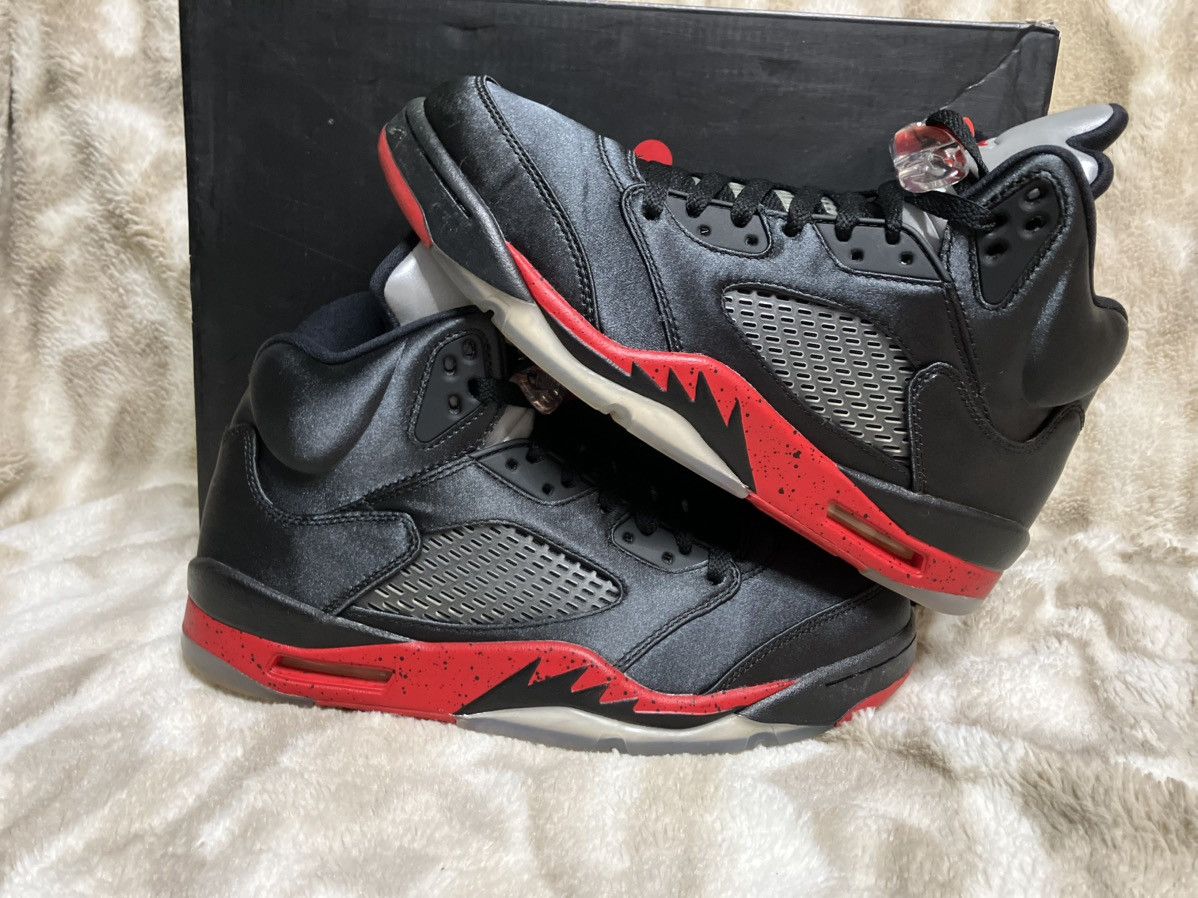 Jordan Brand Sz 9m- Air Jordan 5 Retro Satin Bred- Used OG All Size US 9 / EU 42 - 4 Thumbnail