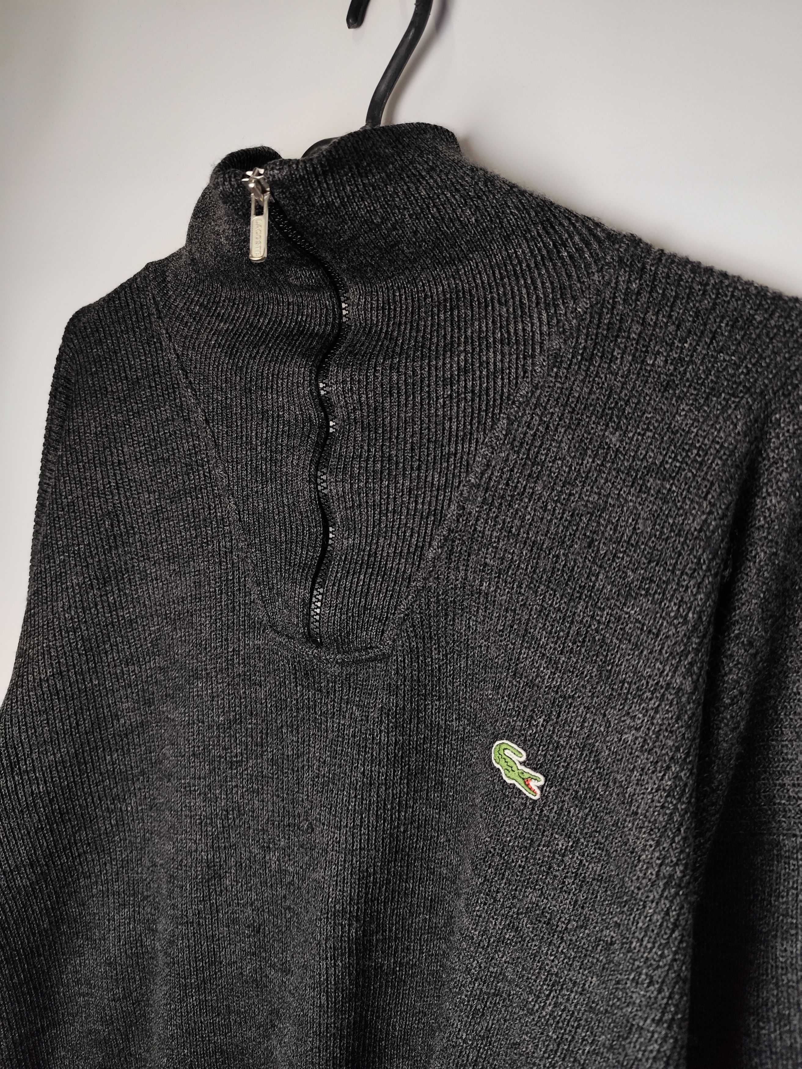 Lacoste Vintage Lacoste 1/4 Zip Wool Knit Sweater 90s Old Money Size US L / EU 52-54 / 3 - 2 Thumbnail