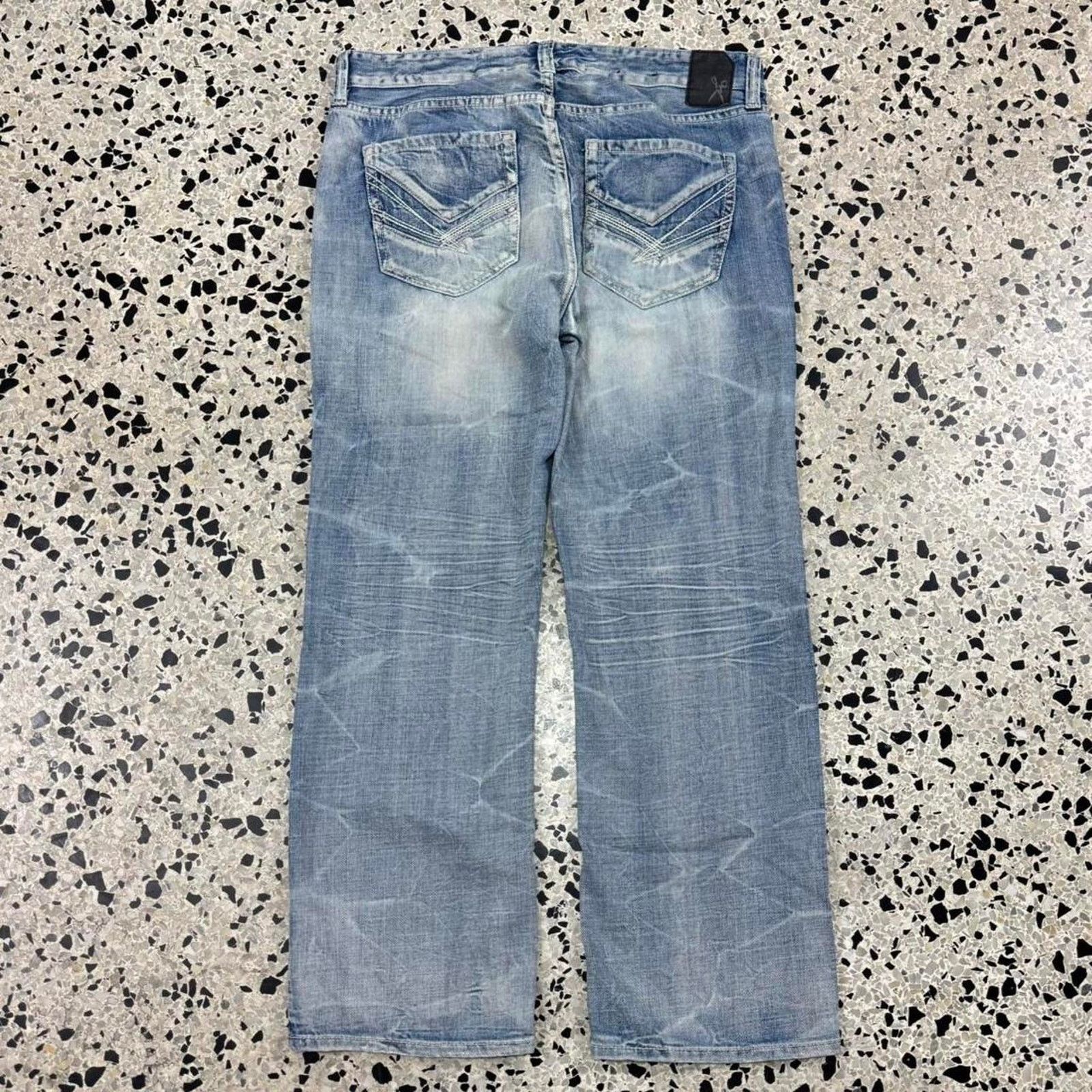 Ecko Unltd. VINTAGE Y2K MARC ECKO CUT & SEW LIGHTWASH DENIM JEANS: Size US 34 / EU 50 - 4 Thumbnail