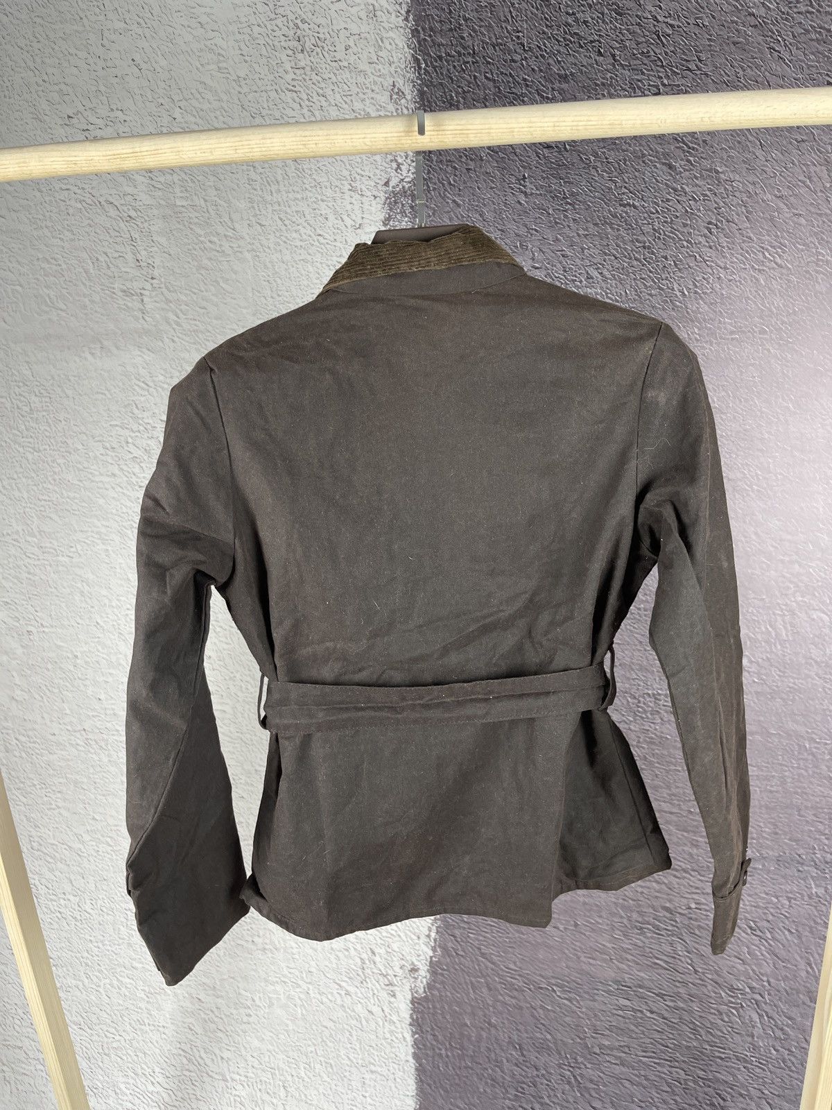 Vintage Green Forest Country wear made in England waxed belt jacket Size S / US 4 / IT 40 - 11 Thumbnail