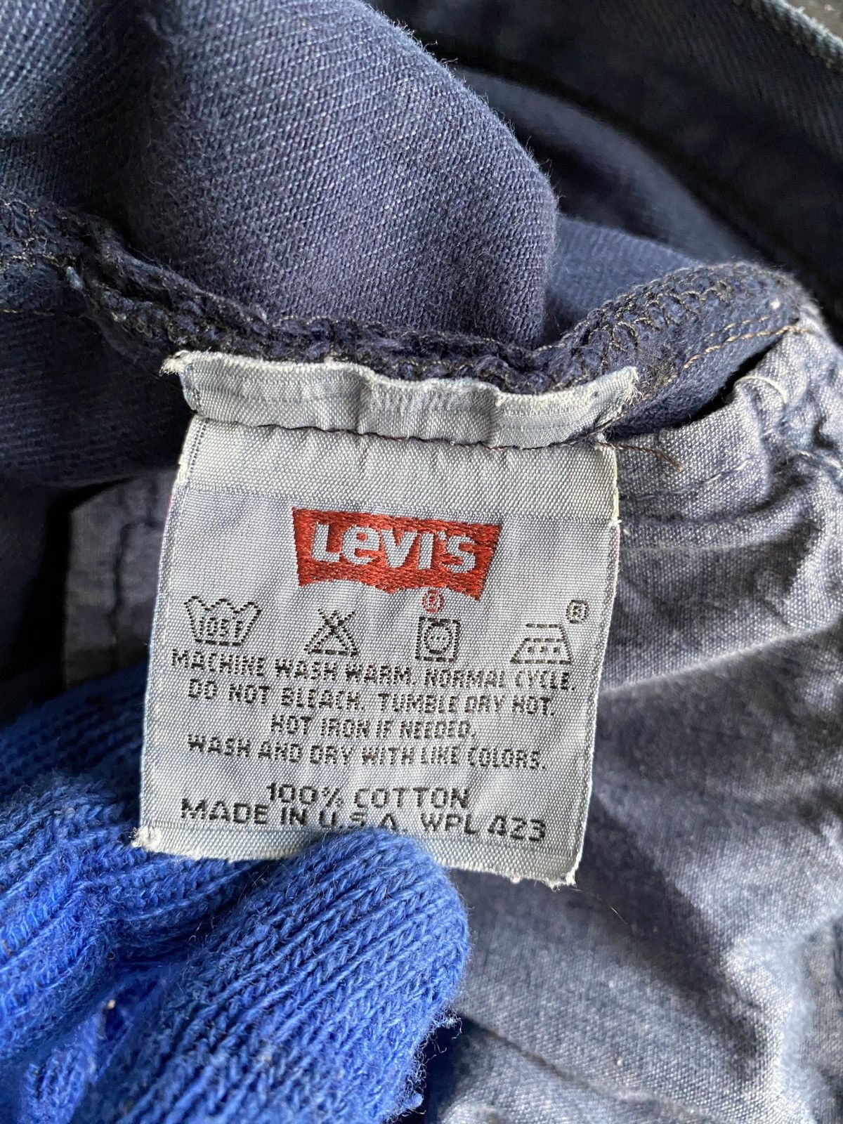 Levi's × Levi's Vintage Clothing × Vintage Vintage 90s Levi’s 501 Blue White Tye Dye Distressed Denim Size US 34 / EU 50 - 13 Thumbnail