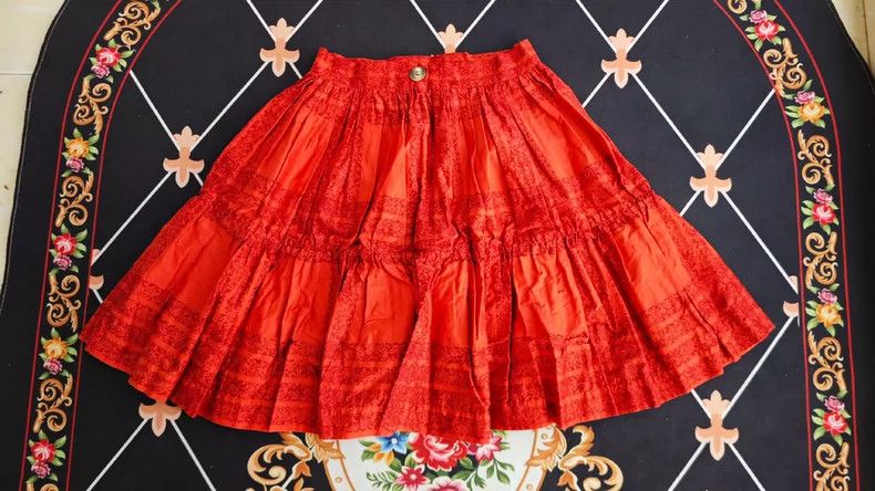 Vivienne Westwood Vivienne Westwood Orange red pleated retro skirt Size 25" / US 0 / IT 36 - 4 Thumbnail