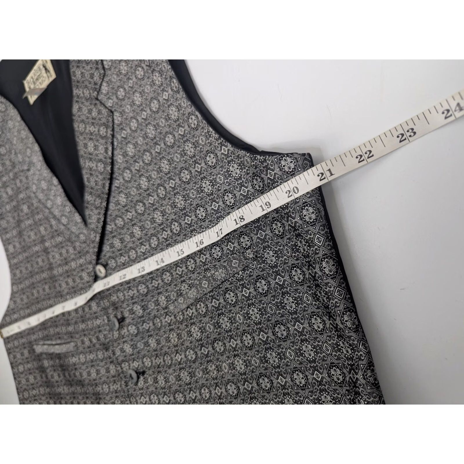Vintage Classic Old West Styles Vest Men M Gray Polyester Cowboy Buckle Size US M / EU 48-50 / 2 - 5 Thumbnail