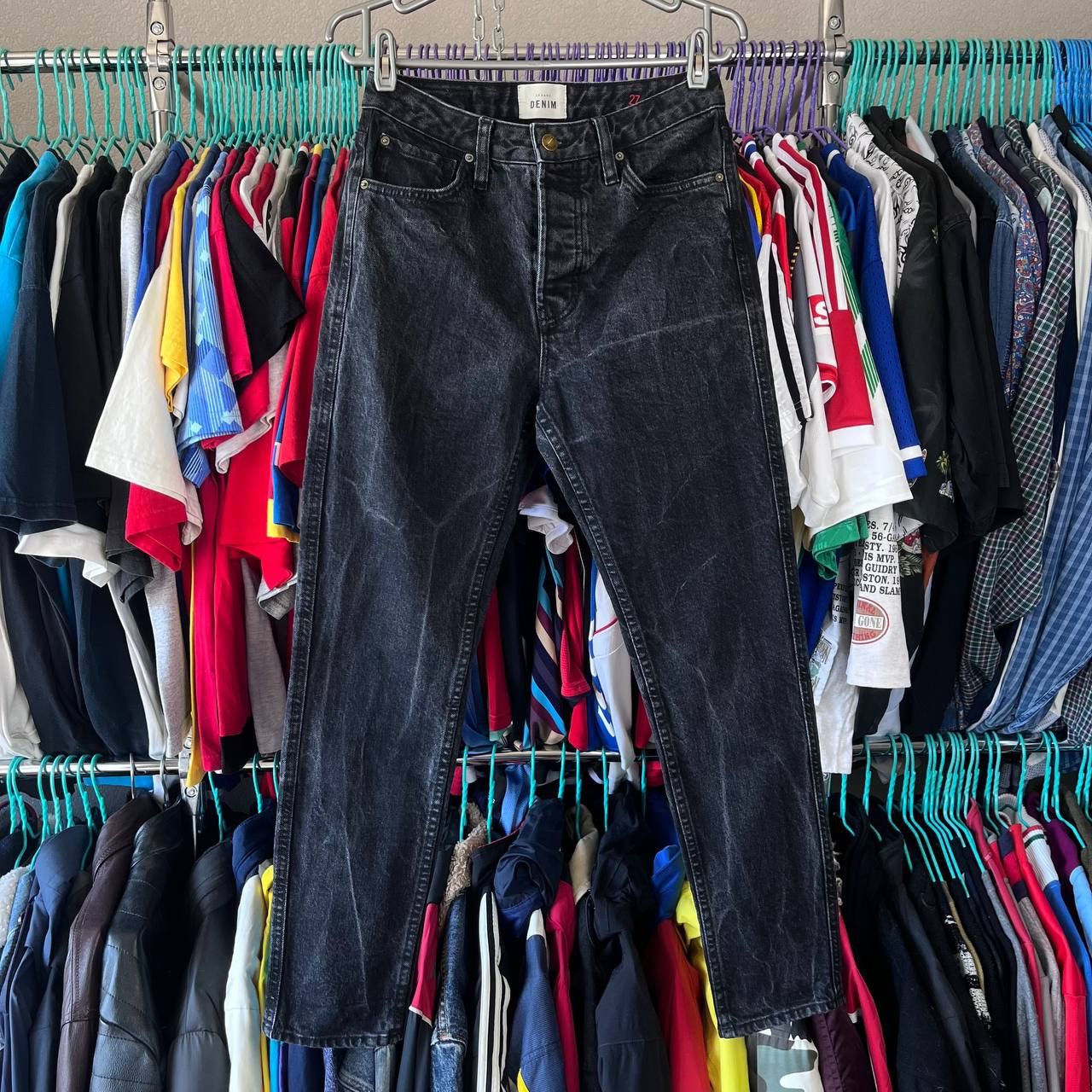 Sezane Sezane Denim Black Faded Pants Jeans Size 27 Size 27" / US 4 / IT 40 - 6 Thumbnail