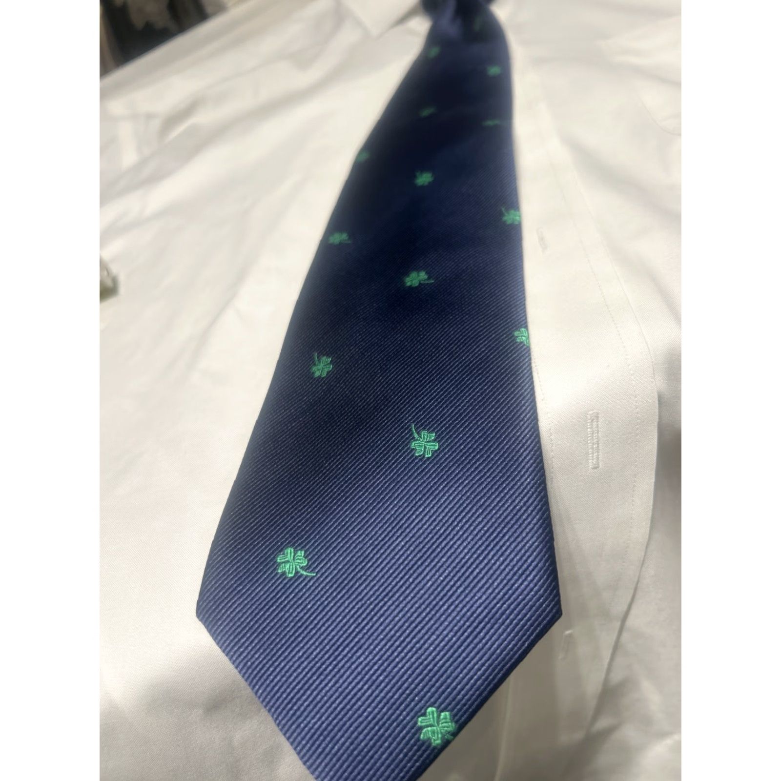 Vintage Rivetz Regalia Tie Men Blue Beautiful Hand Made Clover Tie Size ONE SIZE - 3 Thumbnail