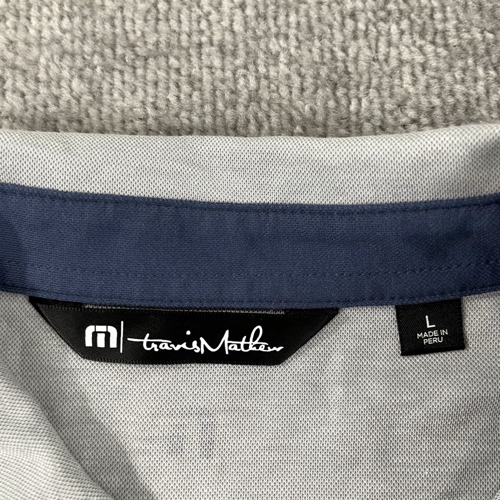 TravisMathew Travis Mathew Polo Shirt Large Gray Golf Performance Casual Sport Stretch Mens Size US L / EU 52-54 / 3 - 2 Thumbnail