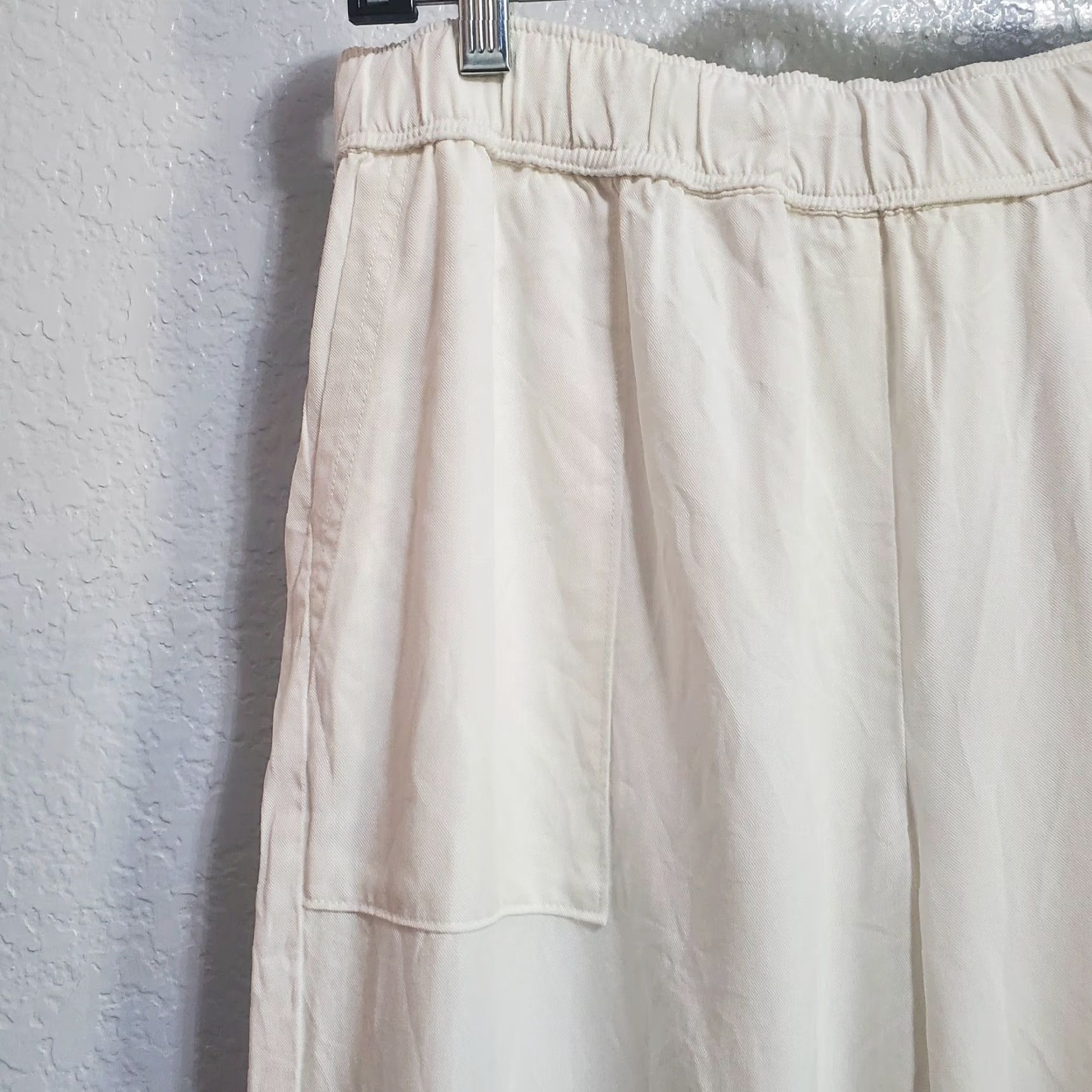 Vintage Cozy Earth Pajama Pant Women S White Pull On Wide Leg Lounge Pockets Flaw Size 28" / US 6 / IT 42 - 4 Thumbnail