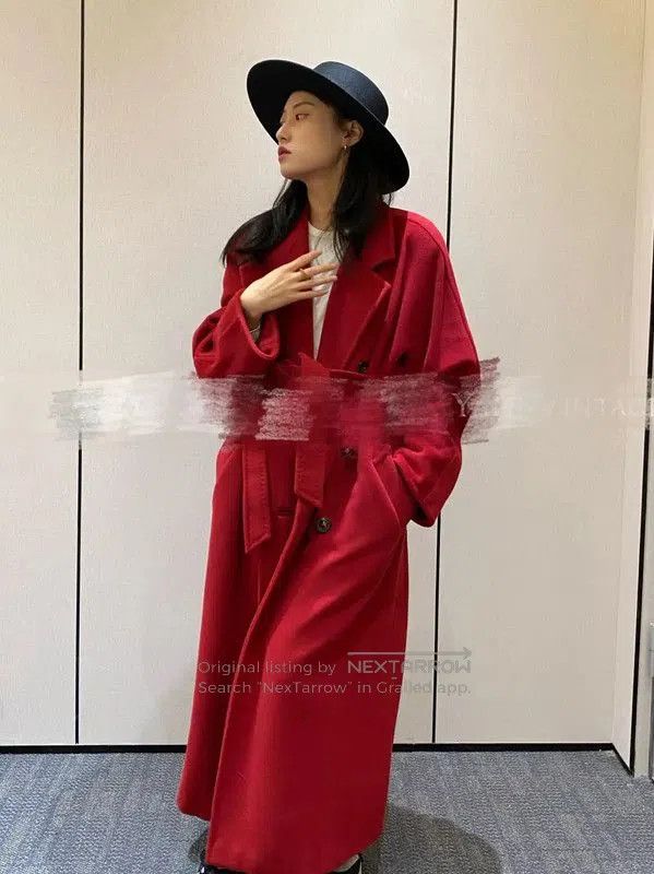 Max Mara MaxMara Red Cashmere Winter Coat for Women . Size M / US 6-8 / IT 42-44 - 9 Thumbnail