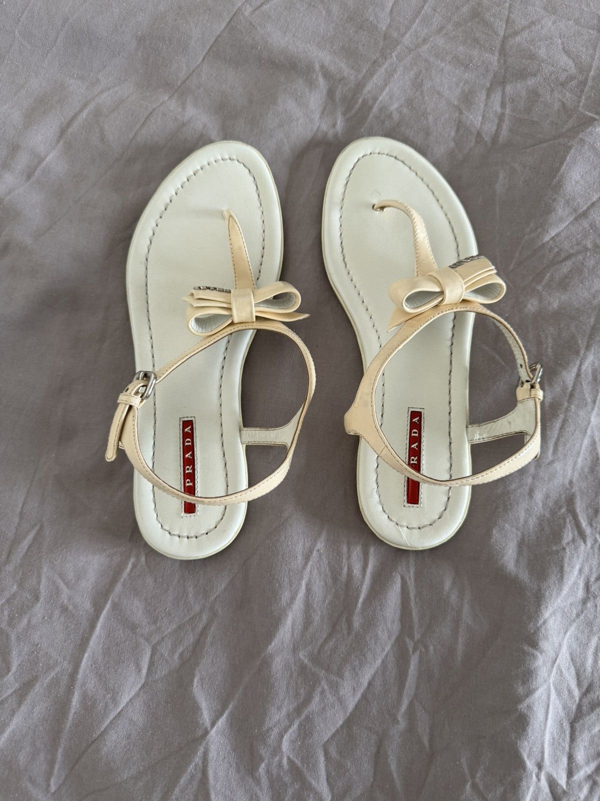 Prada Laxury Prada Patent Leather Sandals Womens Size US 8 / IT 38 - 2 Thumbnail