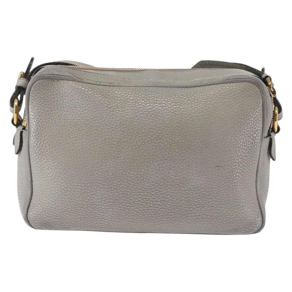 Prada PRADA Shoulder Bag Leather Gray Gold Size ONE SIZE - 3 Thumbnail