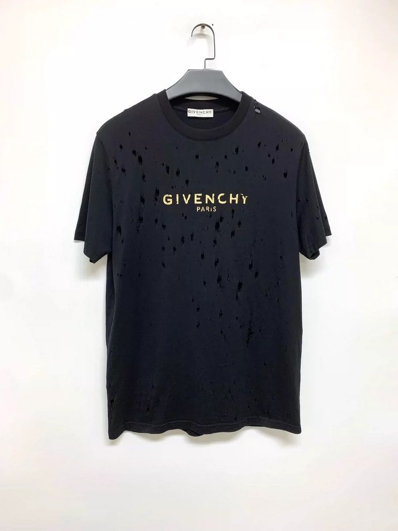 Givenchy Givenchy Golden Ripped Short Sleeve with烫金Logo Design 2506- Size US S / EU 44-46 / 1 - 1 Thumbnail