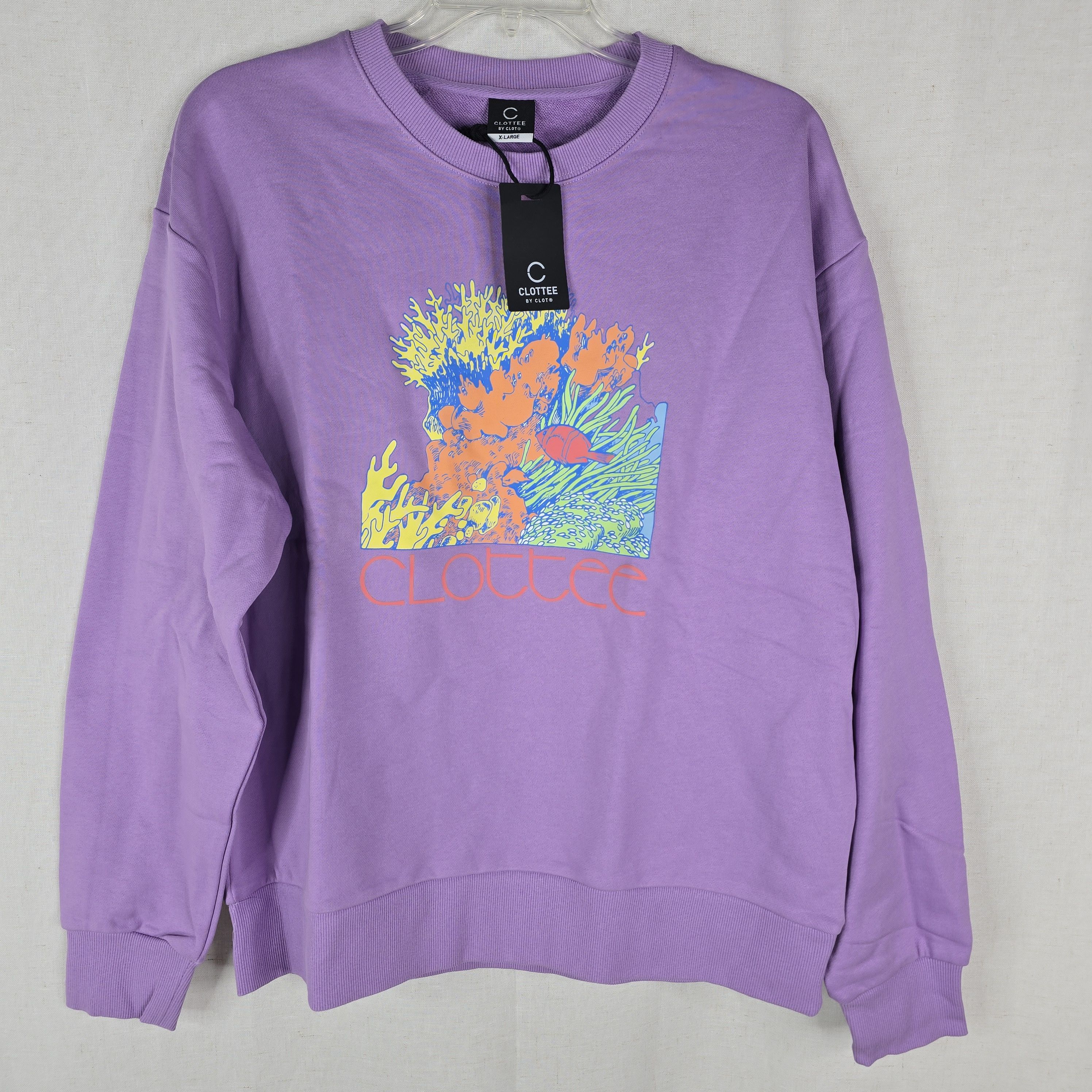 CLOT Clotee By Clote Beach Club Mens XL Coral Sweatshirt Size US XL / EU 56 / 4 - 1 Thumbnail