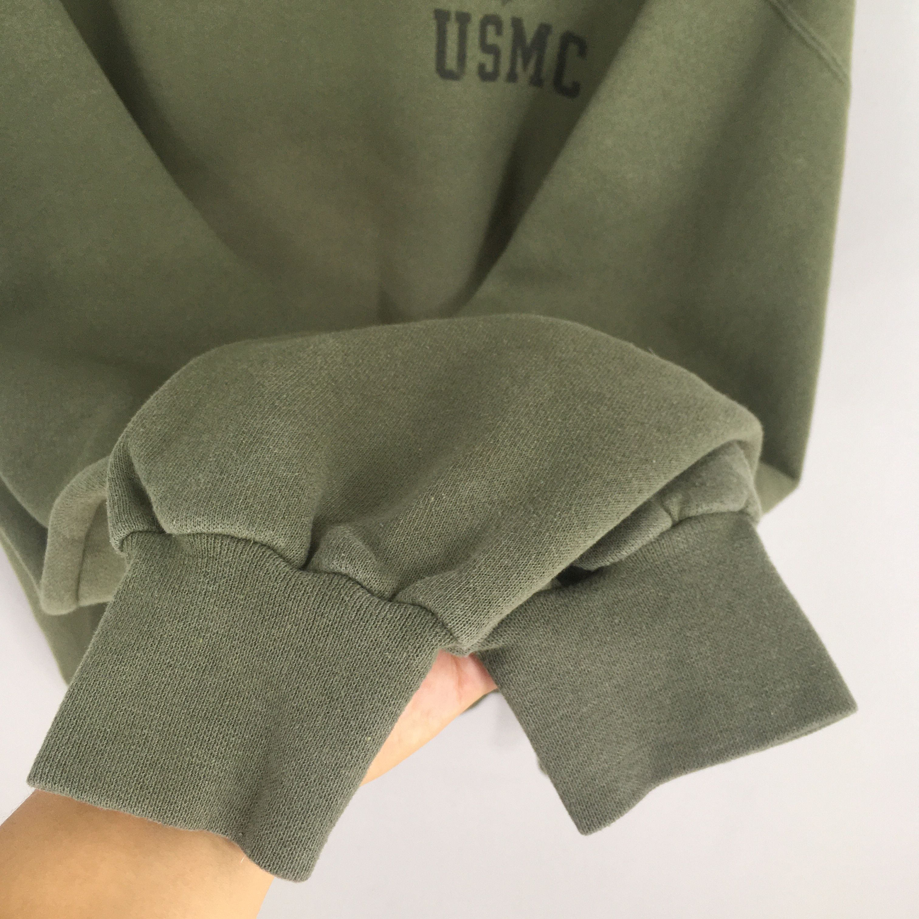 Soffe Vintage 90's Usmc Marines Green Sweatshirt XLarge Size US XL / EU 56 / 4 - 4 Thumbnail