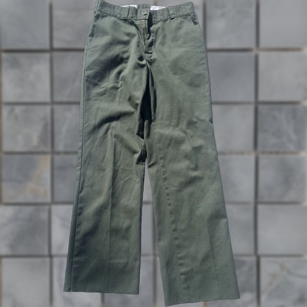 Dickies VINTAGE Dickies Pants Men's 30 Green Solid Workwear Street Skate City Retro Size US 30 / EU 46 - 1 Thumbnail