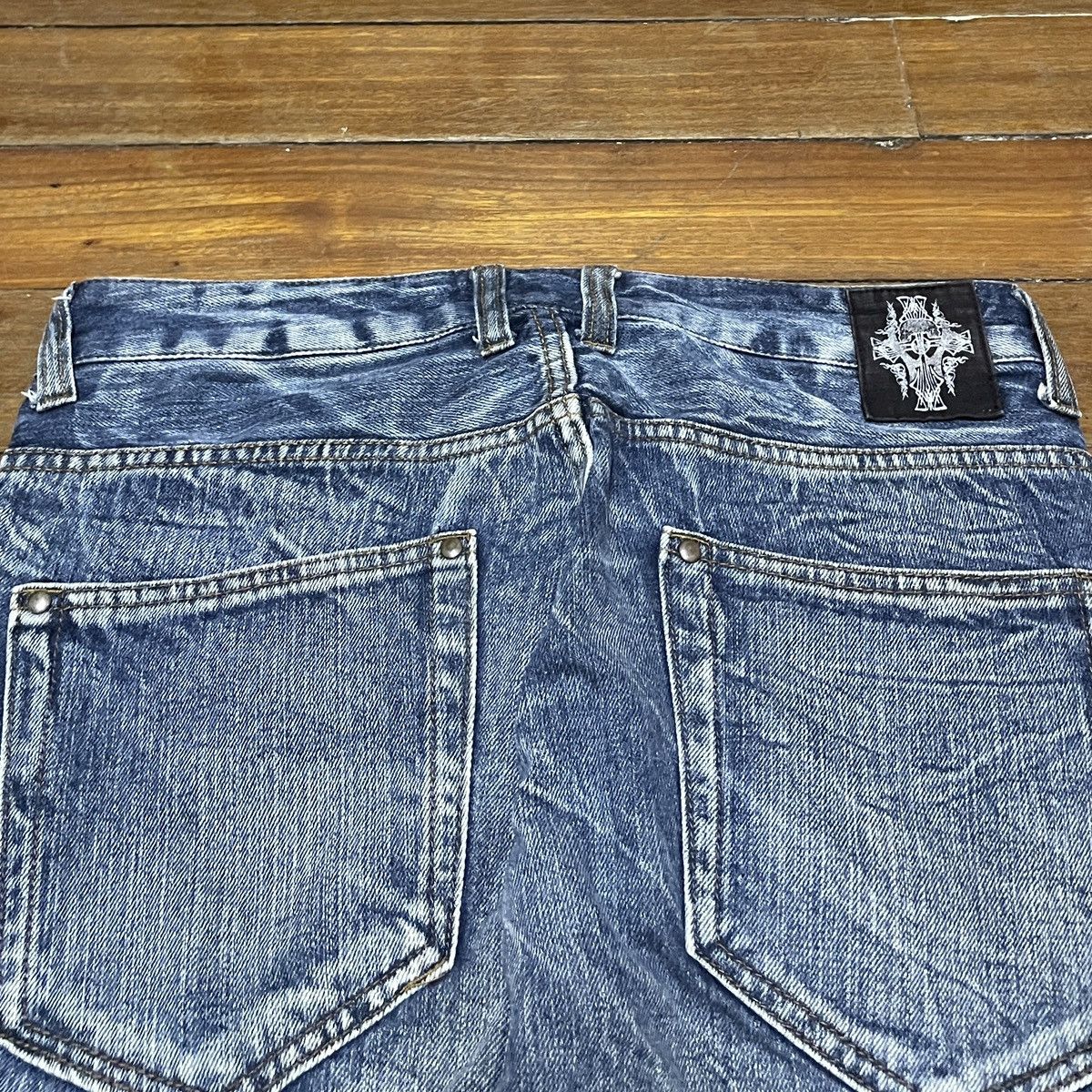Le Grande Bleu (L.G.B.) Rare Design Vintage Japanese Brand Wild Life Jeans 2000s Size US 32 / EU 48 - 4 Thumbnail