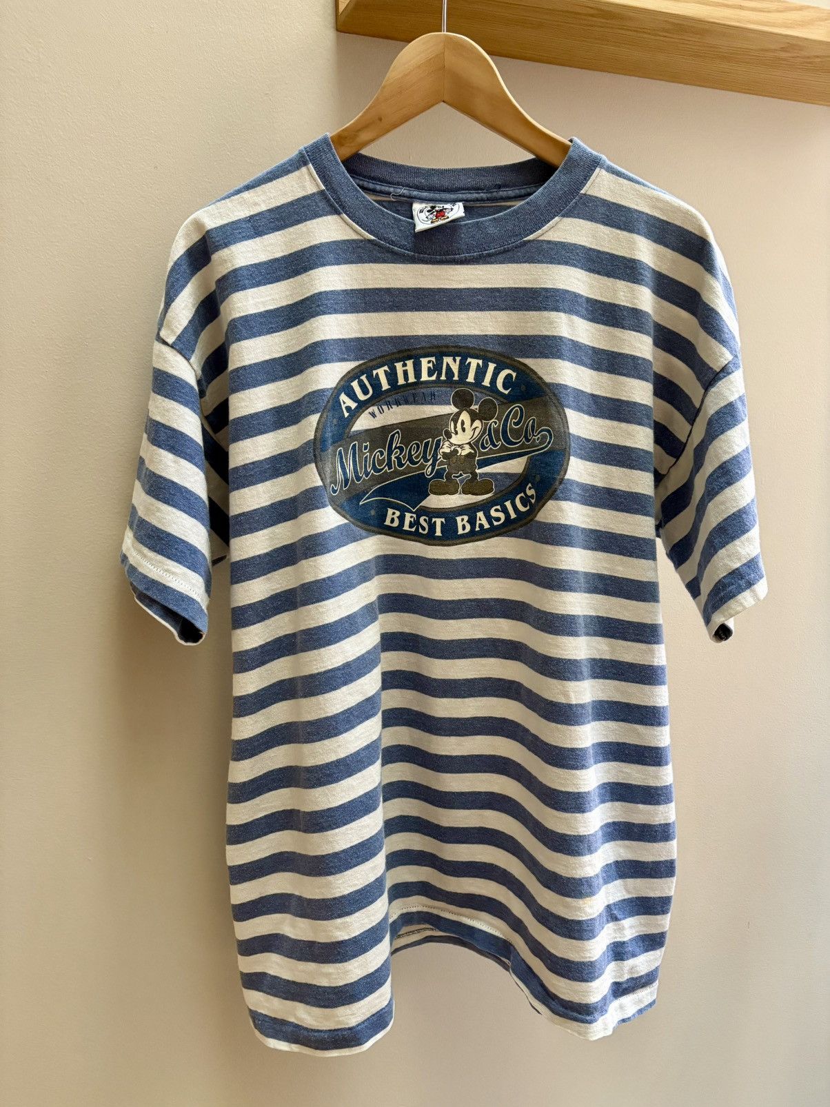 Mickey & Co. Mickey & Co VTG 90s striped “Best Basics” T-shirt XL Size US XL / EU 56 / 4 - 1 Thumbnail
