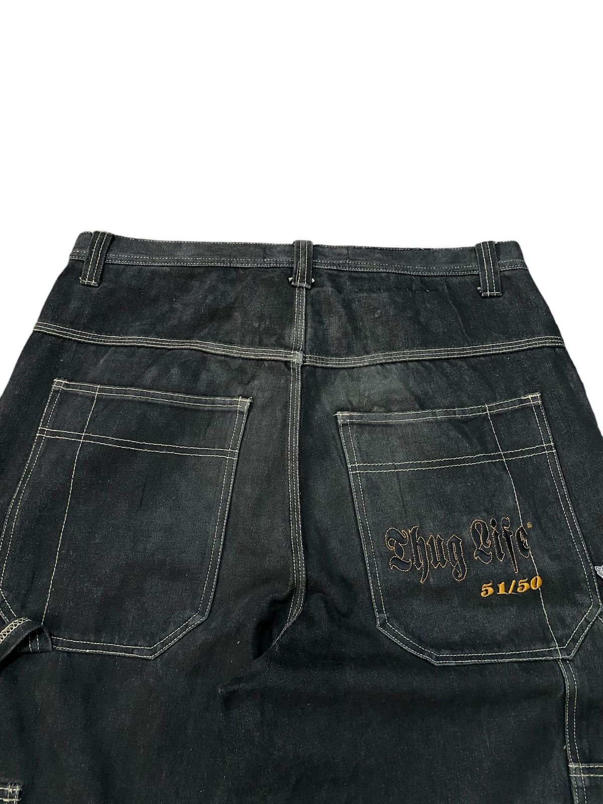 JNCO Vintage Thug Life Denim Jorts Pants Size US 36 / EU 52 - 2 Thumbnail