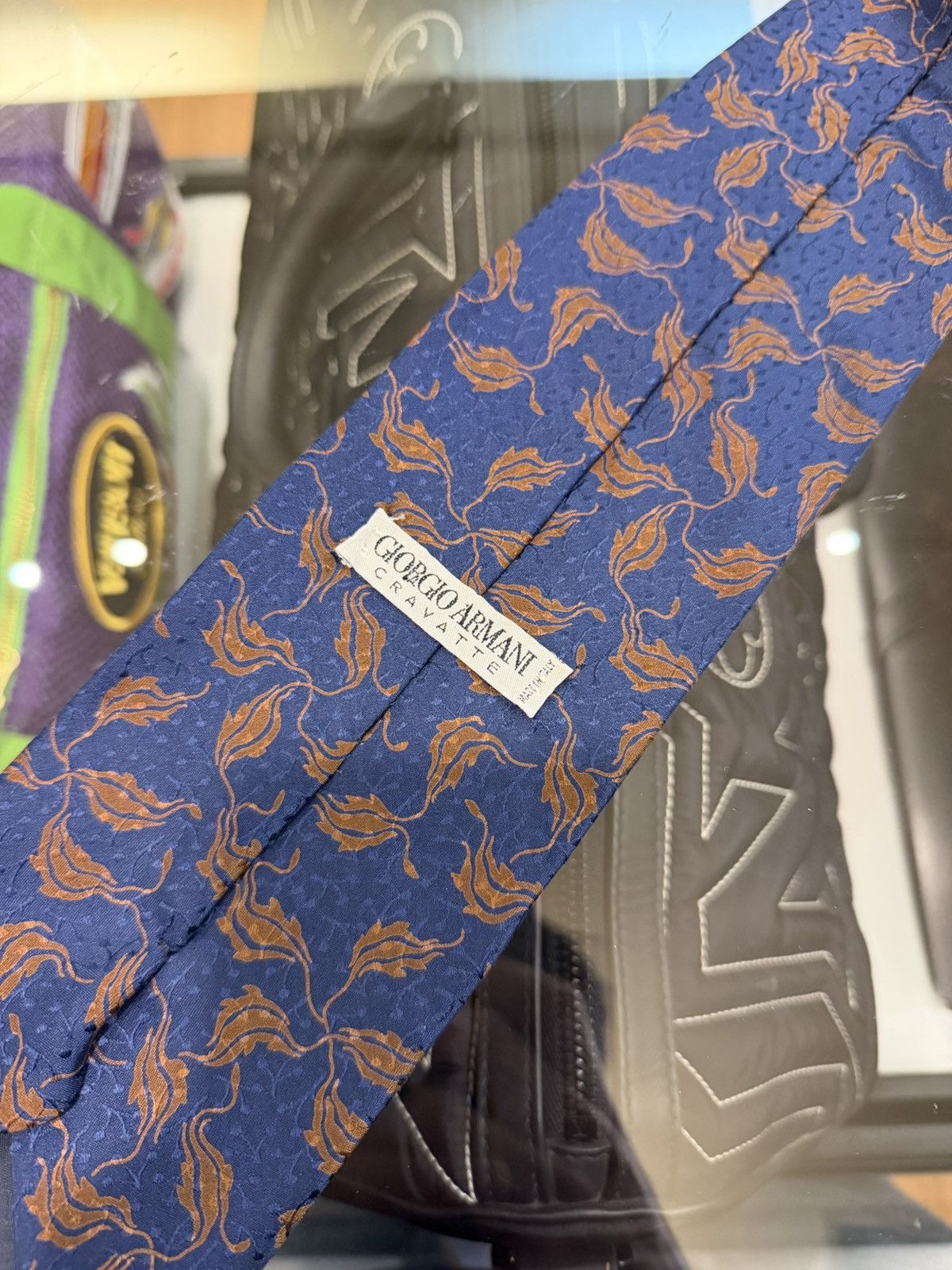 Giorgio Armani Giorgio Armani Cravatte Floral Tie - Blue/Brown Size ONE SIZE - 3 Thumbnail
