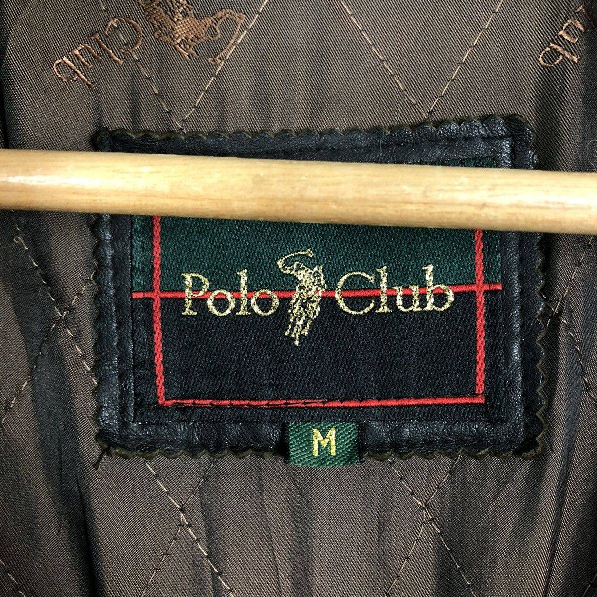 Japanese Brand RICH BLACK - VINTAGE BIKER LEATHER JACKET POLO CLUB BIGLOGO Size US M / EU 48-50 / 2 - 14 Thumbnail