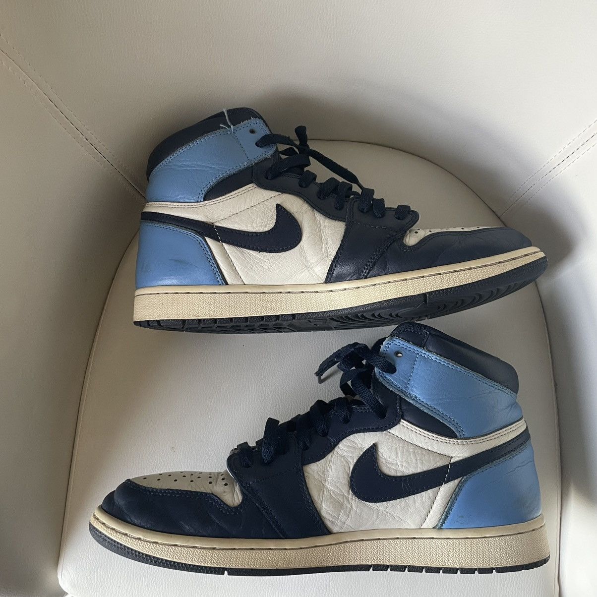 Jordan Brand Nike Air Jordan 1 High OG UNC Obsidian Size US 11.5 / EU 44-45 - 5 Thumbnail