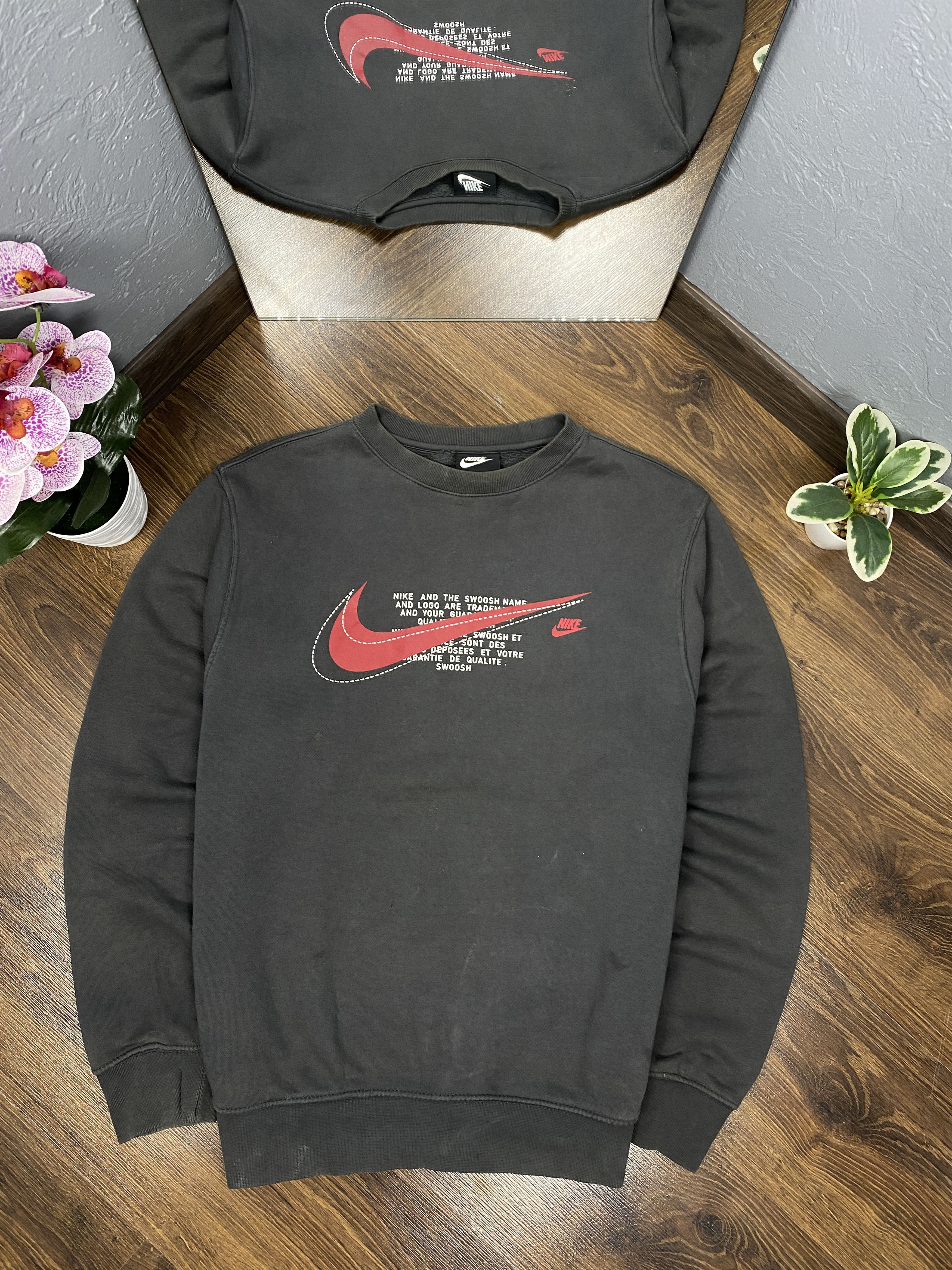 Nike Nike Mens Big Swoosh Crew Neck Sweatshirt Size US M / EU 48-50 / 2 - 1 Thumbnail