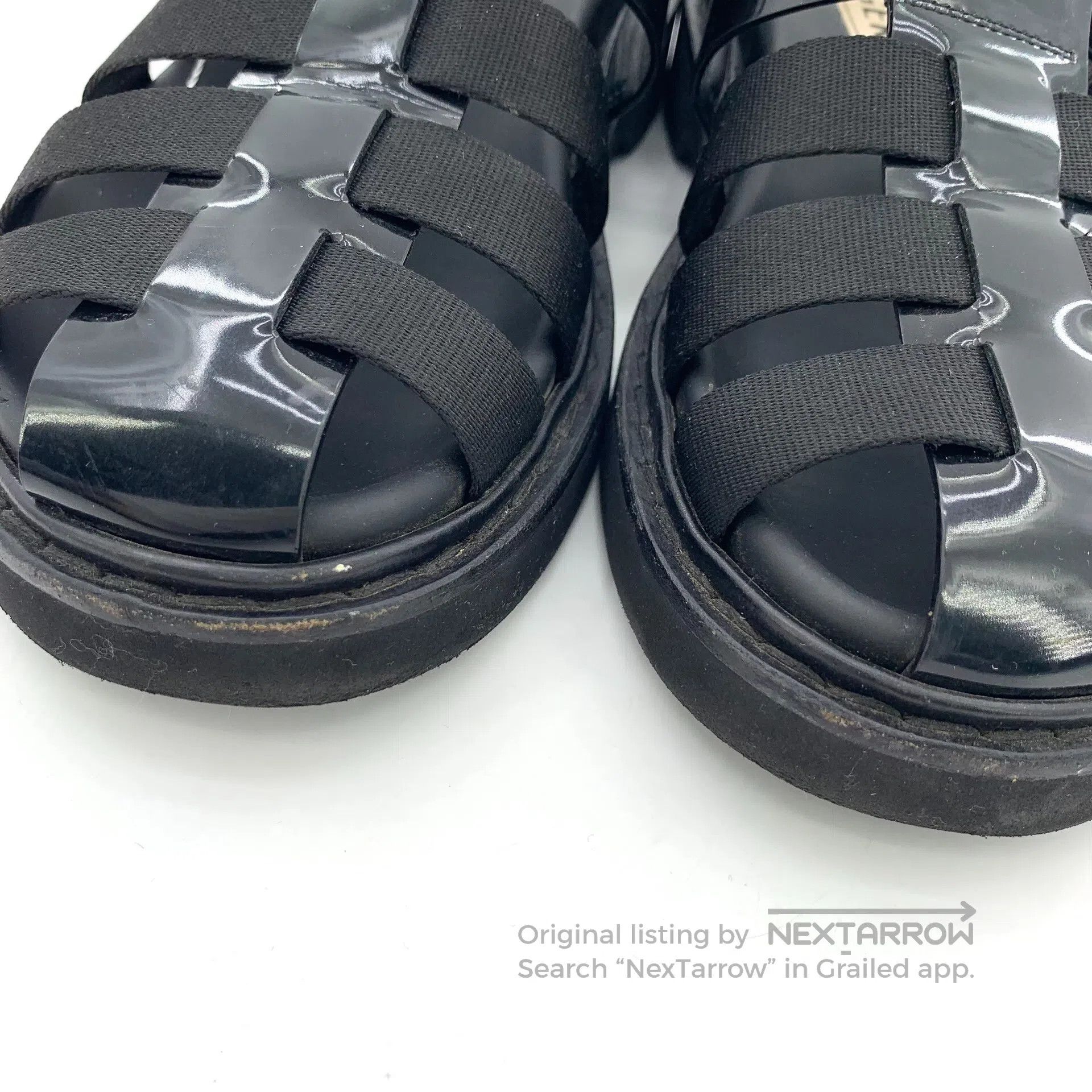 Roger Vivier Roger Vivier Black Square Buckle Lacing Casual Flat Sandal Size US 6.5 / IT 36.5 - 8 Thumbnail