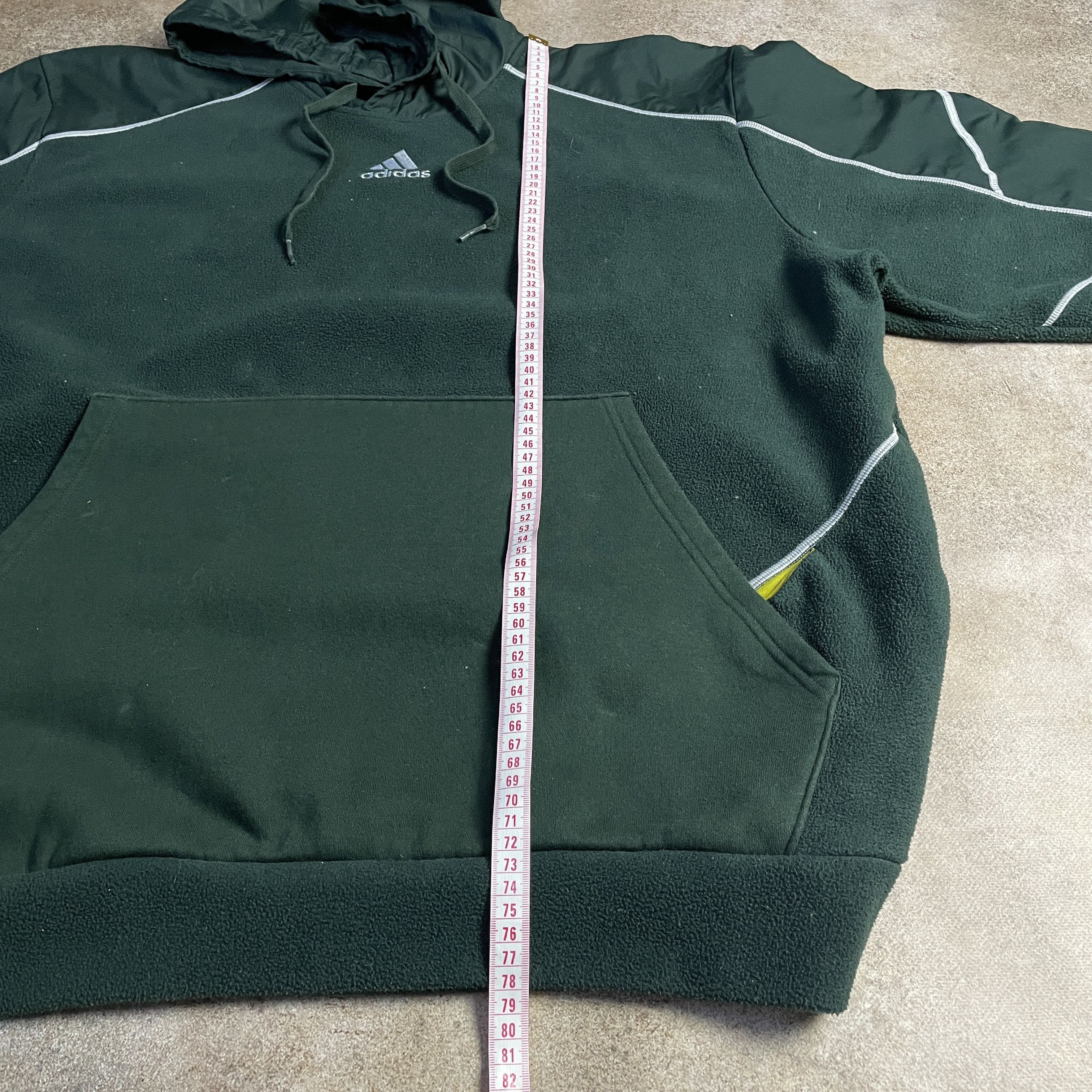 Adidas ⭐ ADIDAS Fleece-Nylon Oversized Hoodie 2xl XXL Mens Size US XXL / EU 58 / 5 - 4 Thumbnail