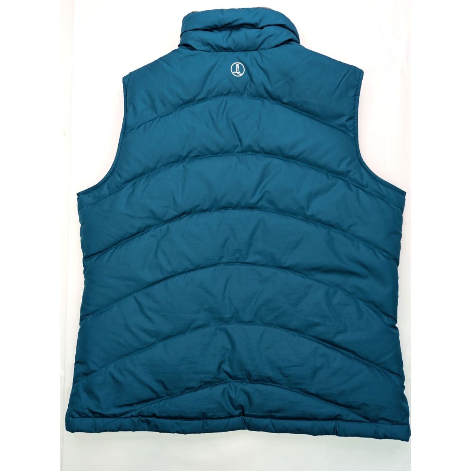 Lands' End Lands' End Puffer Vest Men M Down Insulated Teal Blue-Green Solid Short Stand-Up Collar Quilted Jacket/Coat Style (44" Chest) Regular Fit Adult Mens Size US M / EU 48-50 / 2 - 7 Thumbnail
