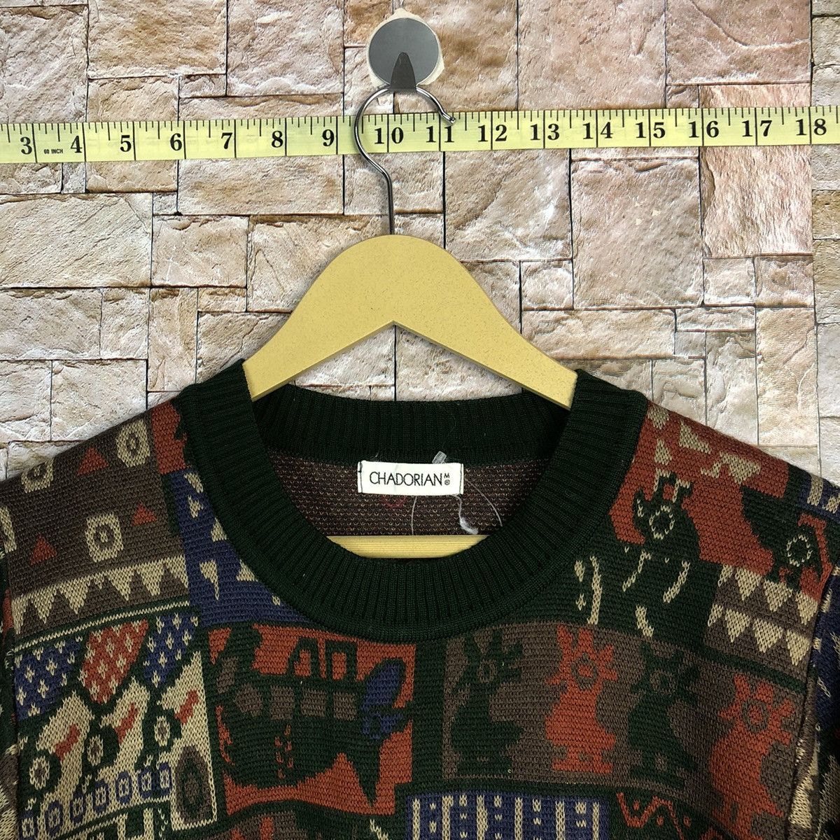 Homespun Knitwear Lhadorian Green art vintage Knitwear #A486 Size S / US 4 / IT 40 - 4 Thumbnail