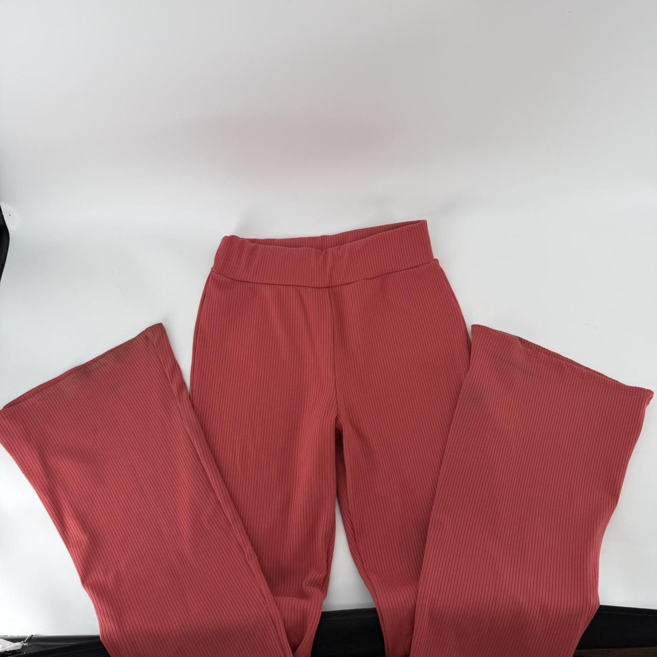 The Unbranded Brand Paperoc Womens Ribbed Flare Pants Size 26" / US 2 / IT 38 - 1 Thumbnail