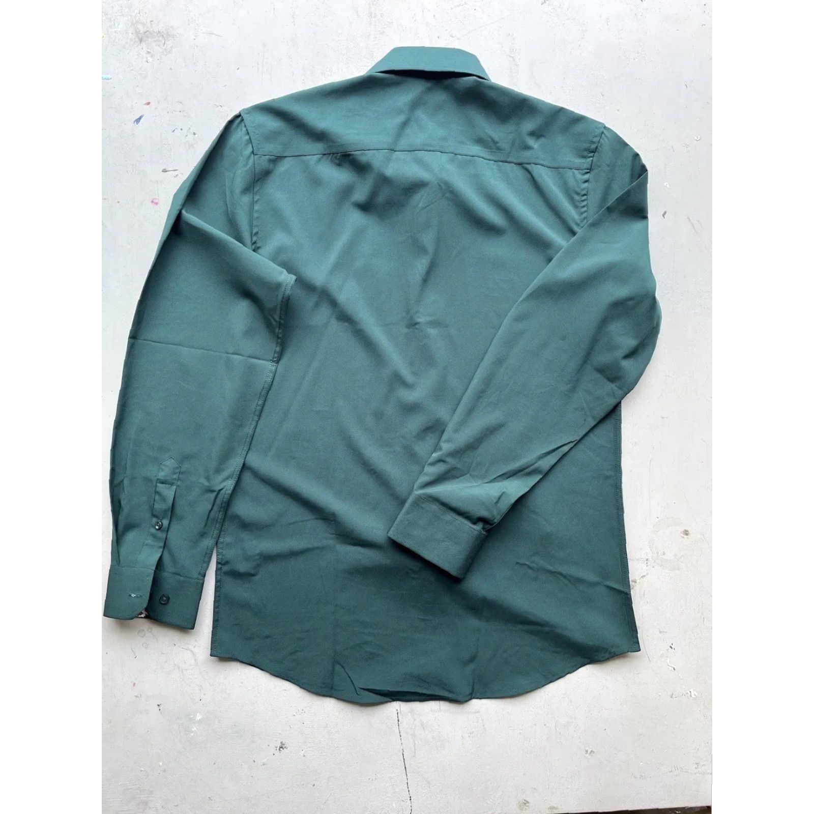 Vintage Tom Baine Button-Up Shirt Green Holiday Solid M Christmas Preppy Mens Shirt Size US M / EU 48-50 / 2 - 7 Thumbnail