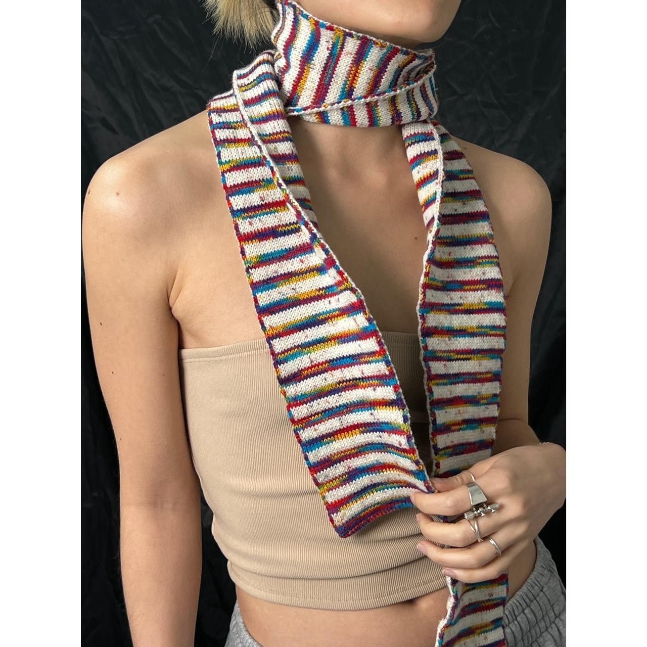 Japanese Brand Rare Vtg Striped Scarf OS Multicolor Size ONE SIZE - 6 Thumbnail